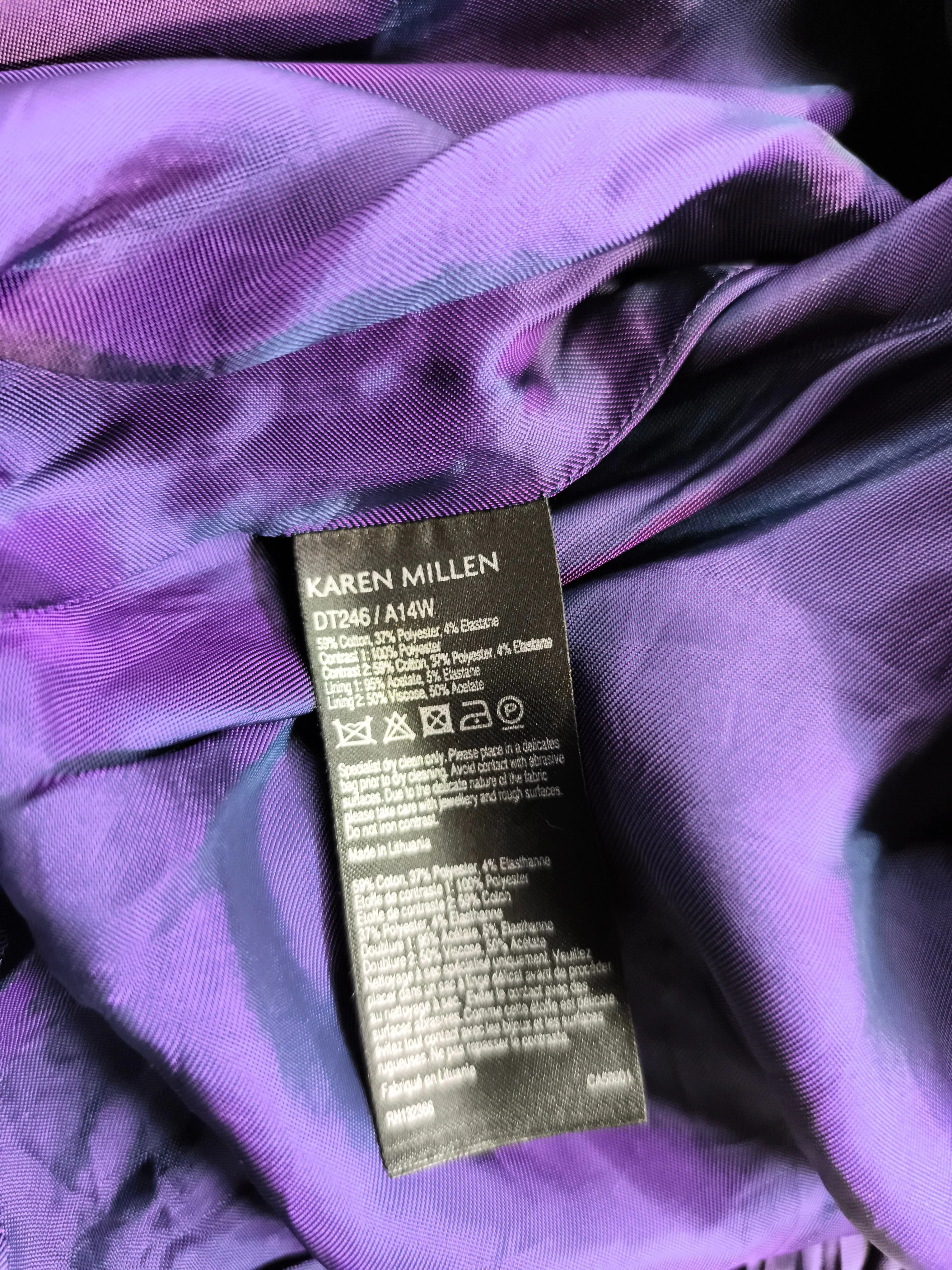 Karen Millen Skater Mini Dress UK8 in Purple - Image 5