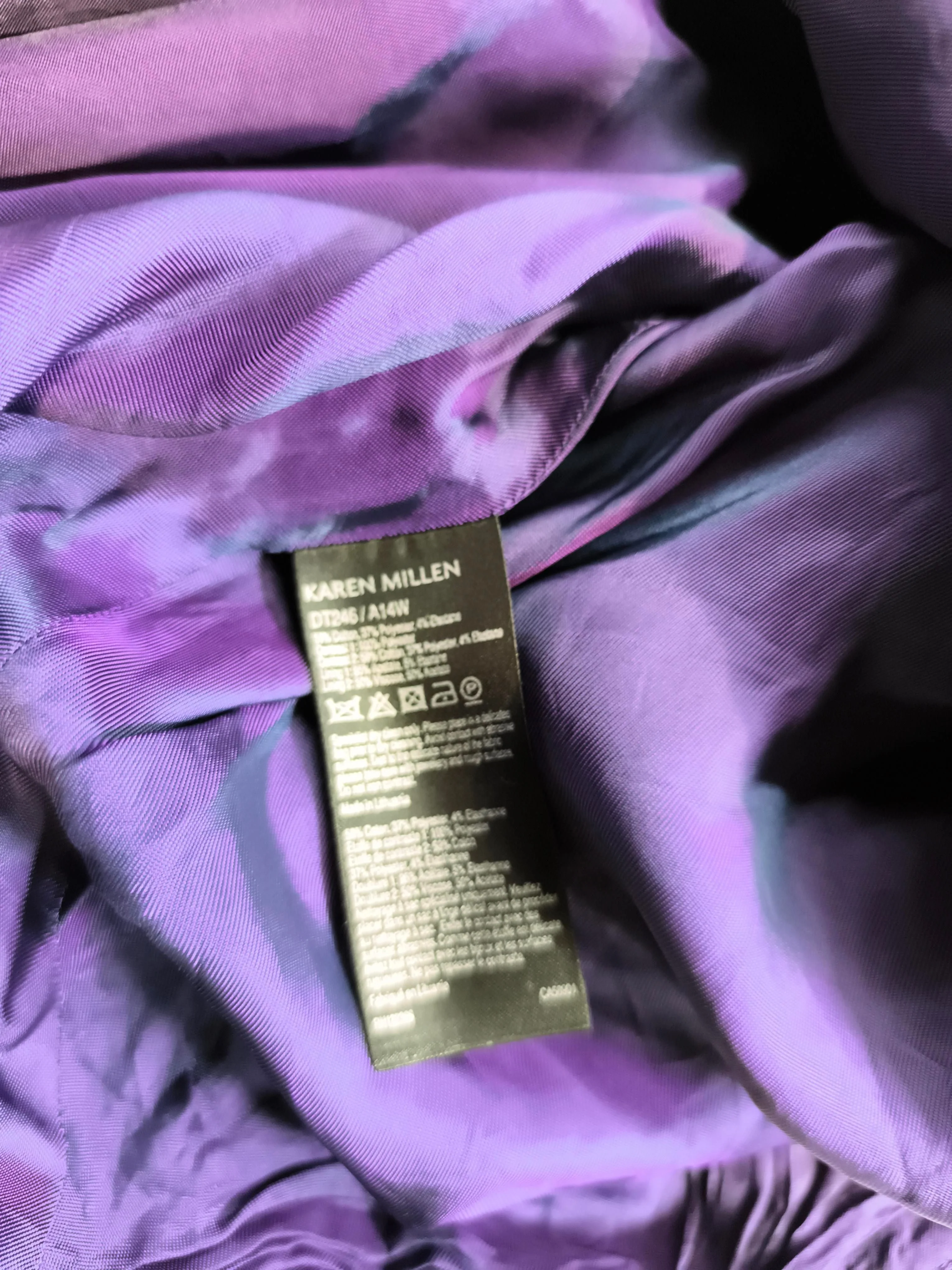 Karen Millen Skater Mini Dress UK8 in Purple - Image 6