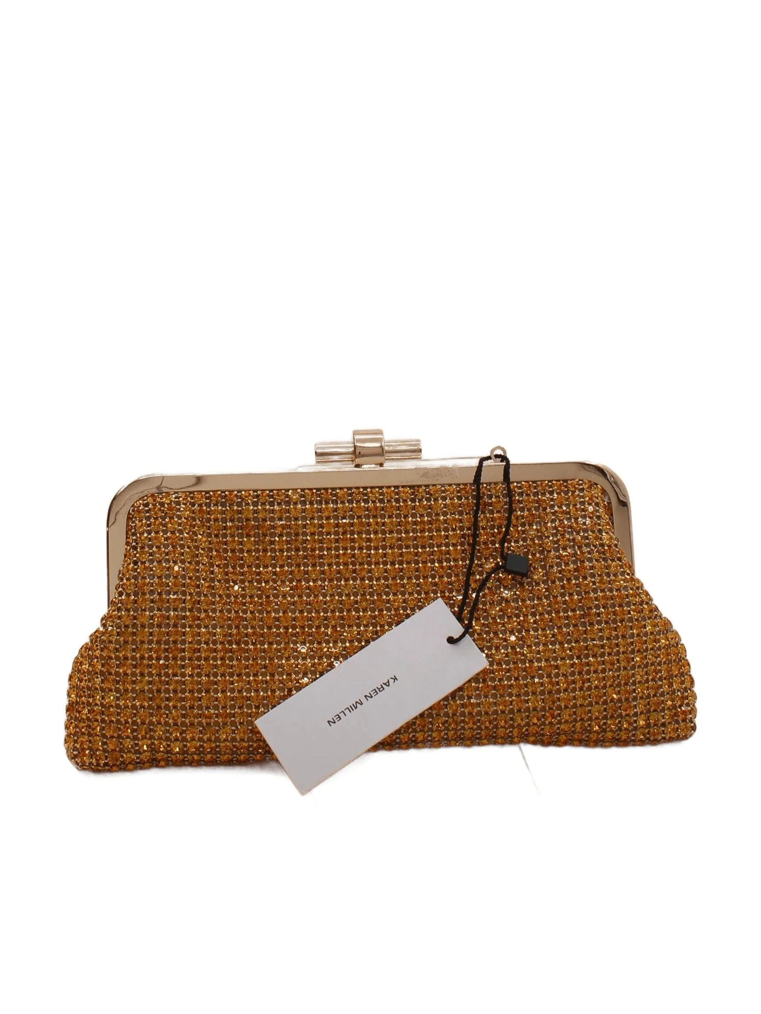 Karen Millen Women's Bag Gold 100% Polyester Clutch