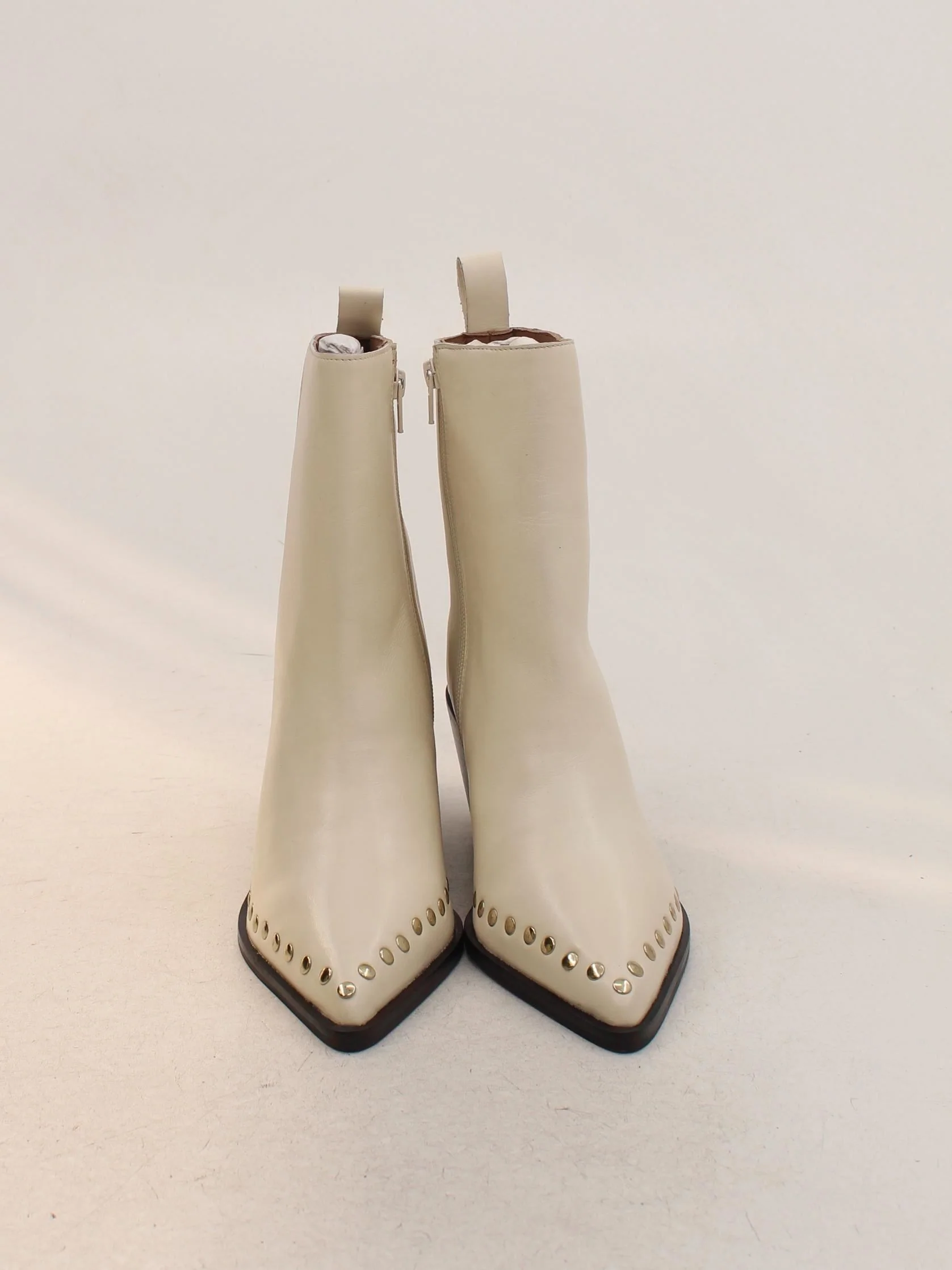 Karen Millen Women's Boots UK 6 Cream 100% Leather Cowboy New with tags - Image 3