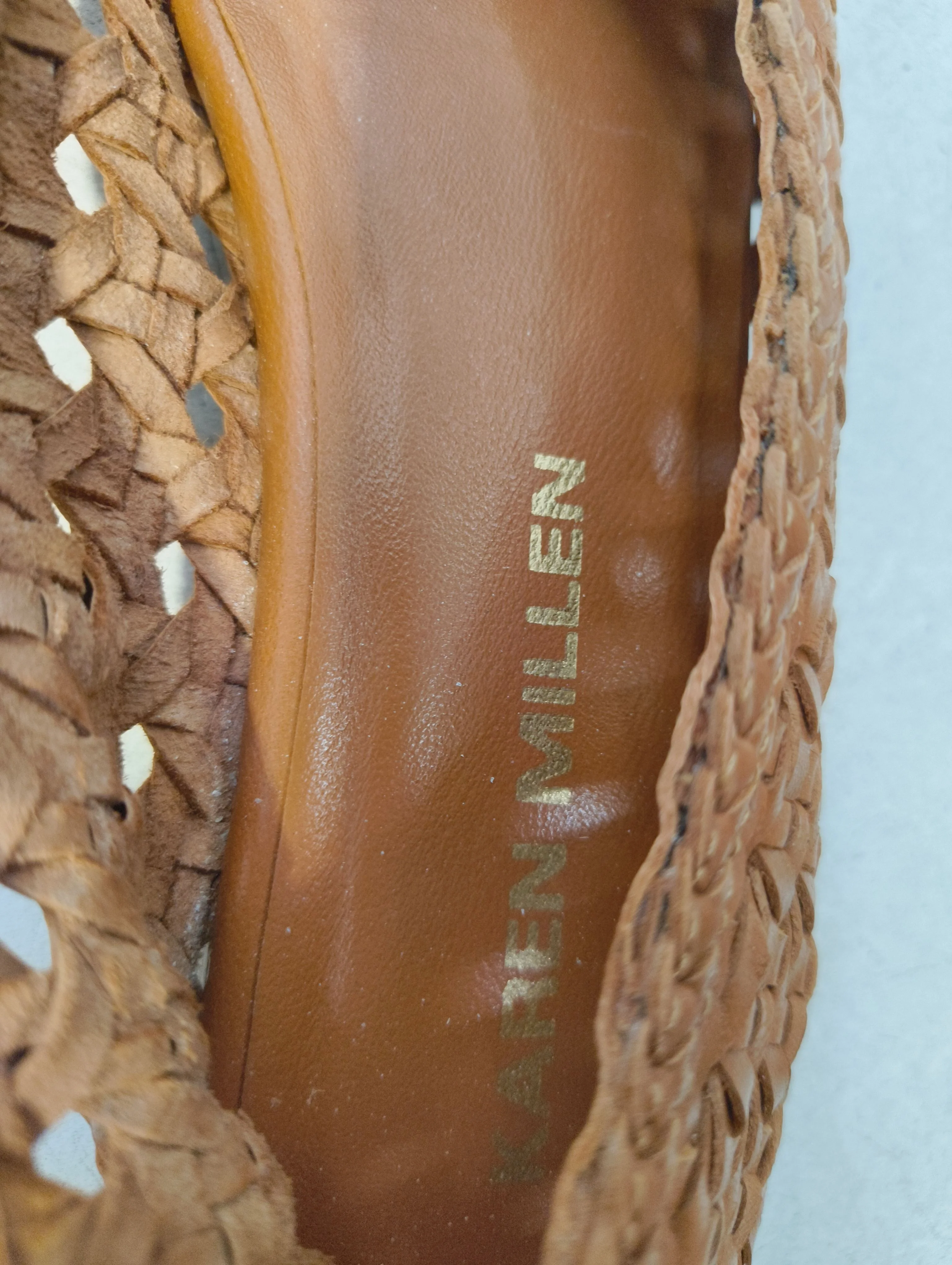 Karen Millen Women's Flat Shoes UK 5 Brown 100% Leather Ballet - Image 10