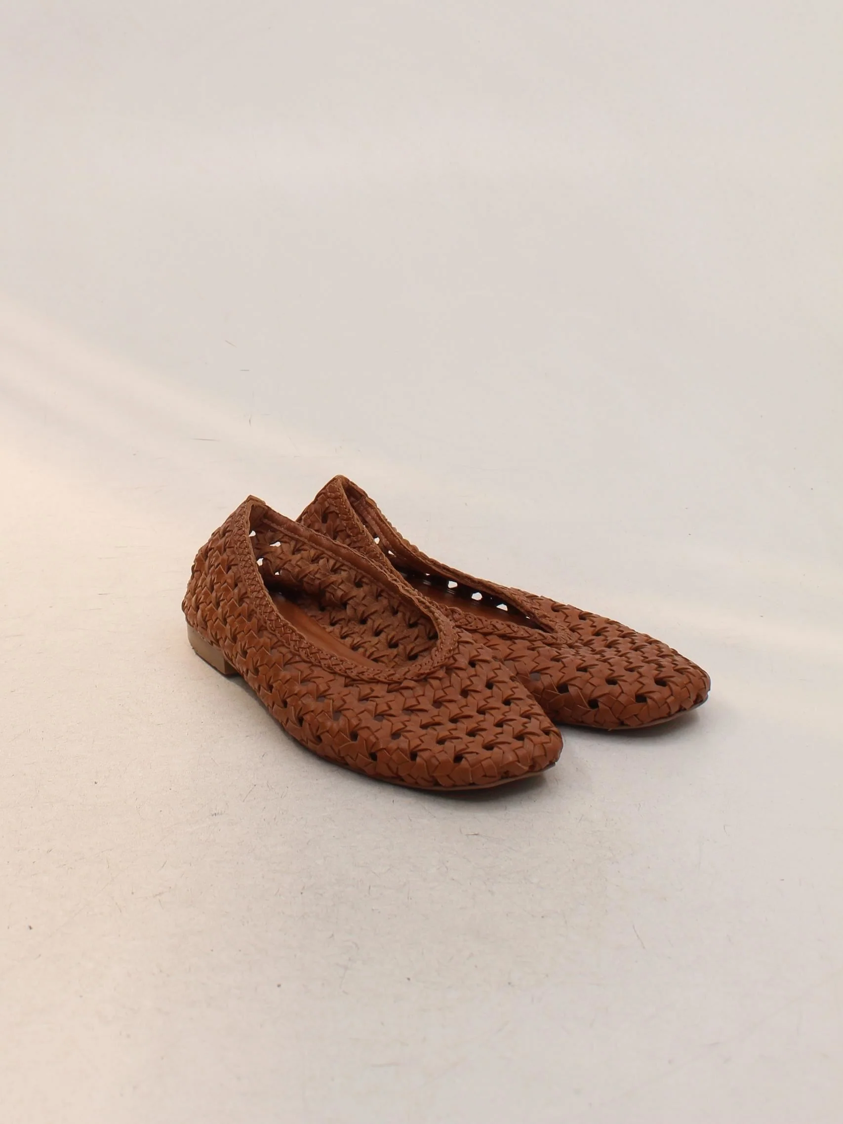 Karen Millen Women's Flat Shoes UK 5 Brown 100% Leather Ballet - Image 4