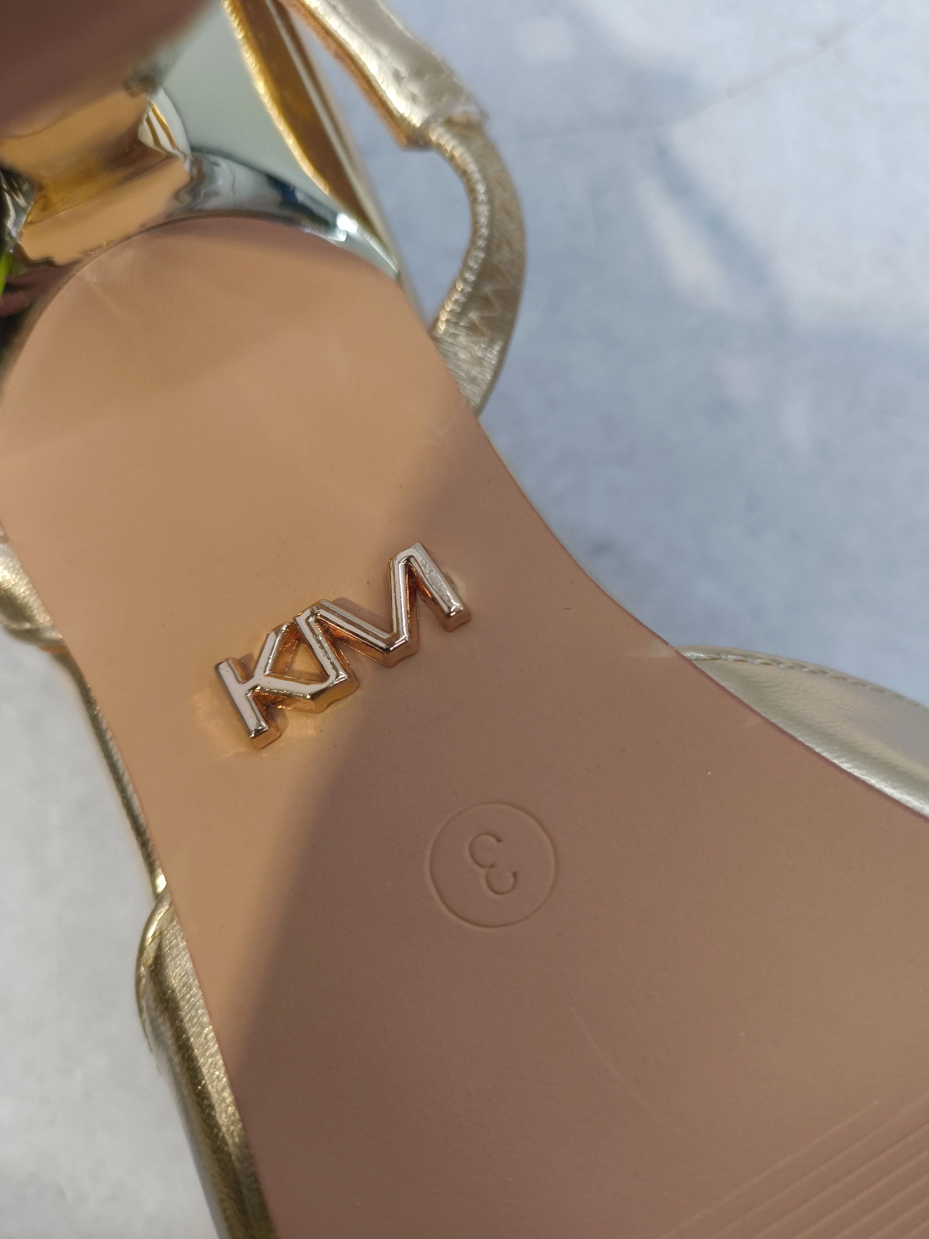 Karen Millen Women's Heels UK 3 Gold 100% Faux Leather Court - Image 11
