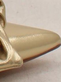 Karen Millen Women's Heels UK 3 Gold 100% Faux Leather Court - Image 6