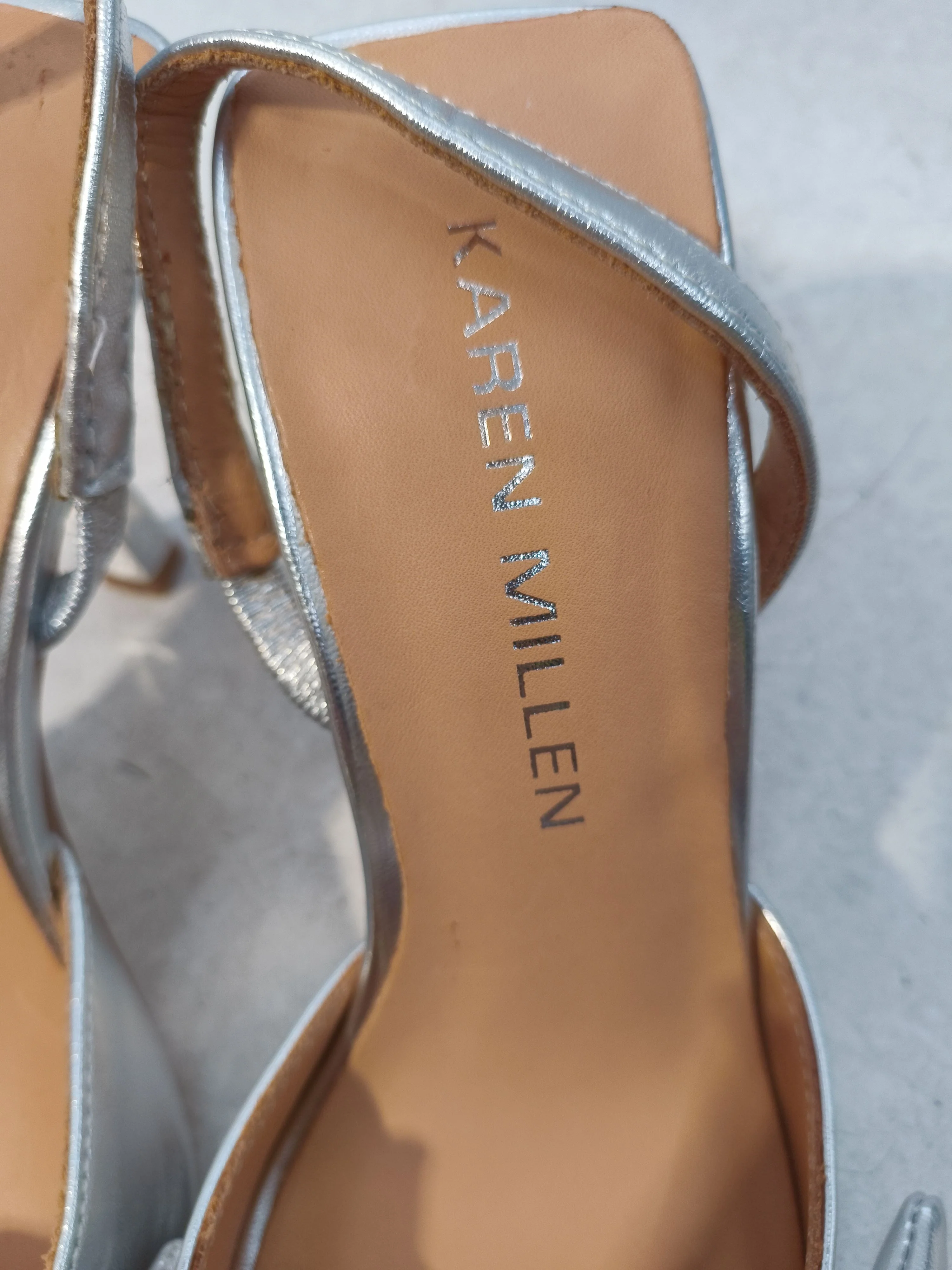 Karen Millen Women's Heels UK 4 Silver 100% Other Court New with tags - Image 9