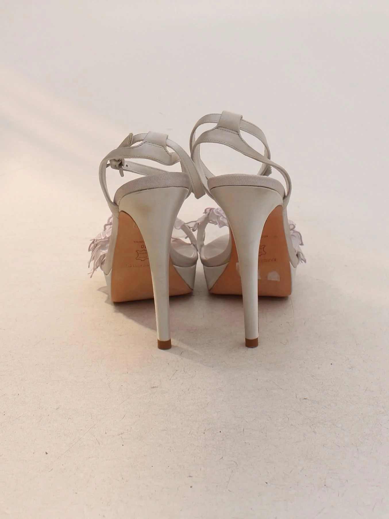 Karen Millen Women's Heels UK 6.5 Cream Floral 100% Other Platform - Image 3