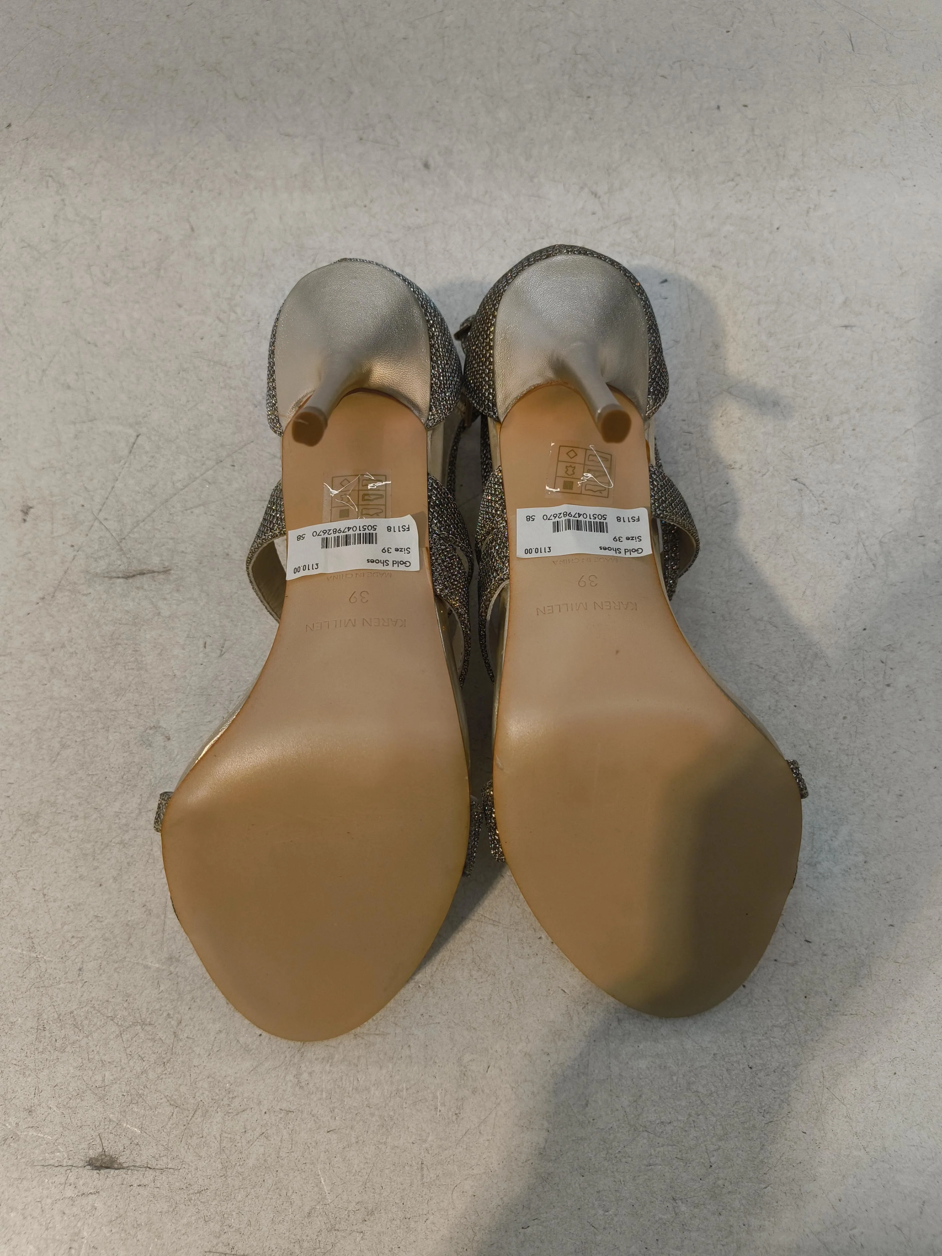 Karen Millen Women's Heels UK 6 Gold 100% Other Strappy - Image 7