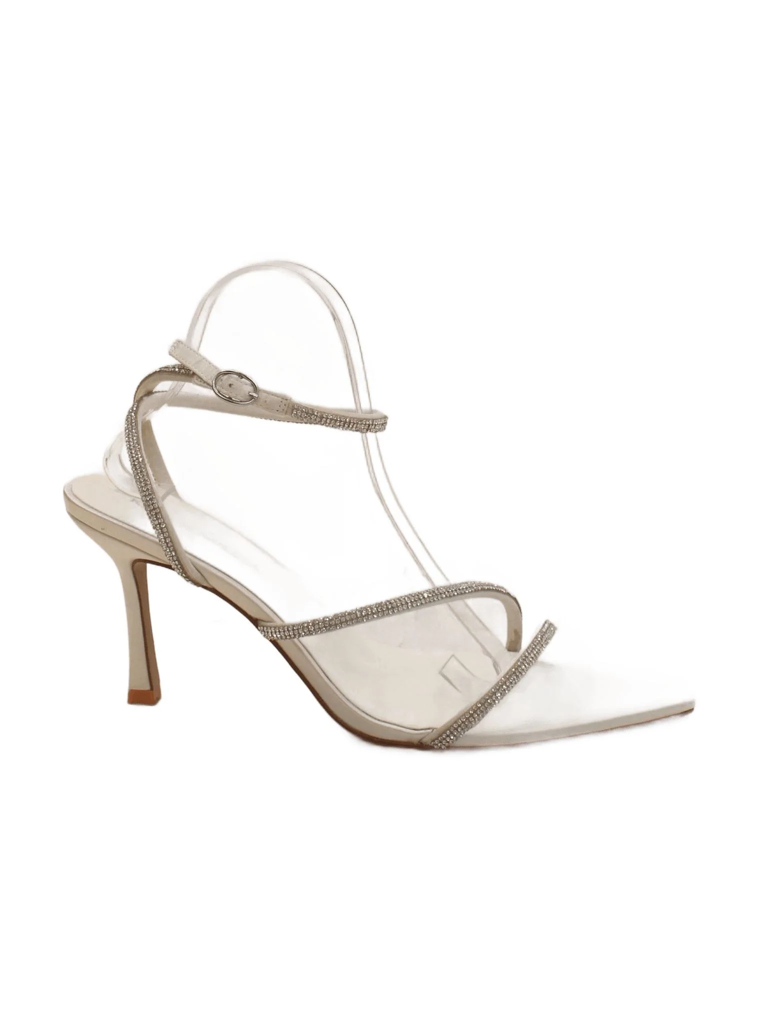 Karen Millen Women's Heels UK 8 Cream 100% Other Strappy New with tags