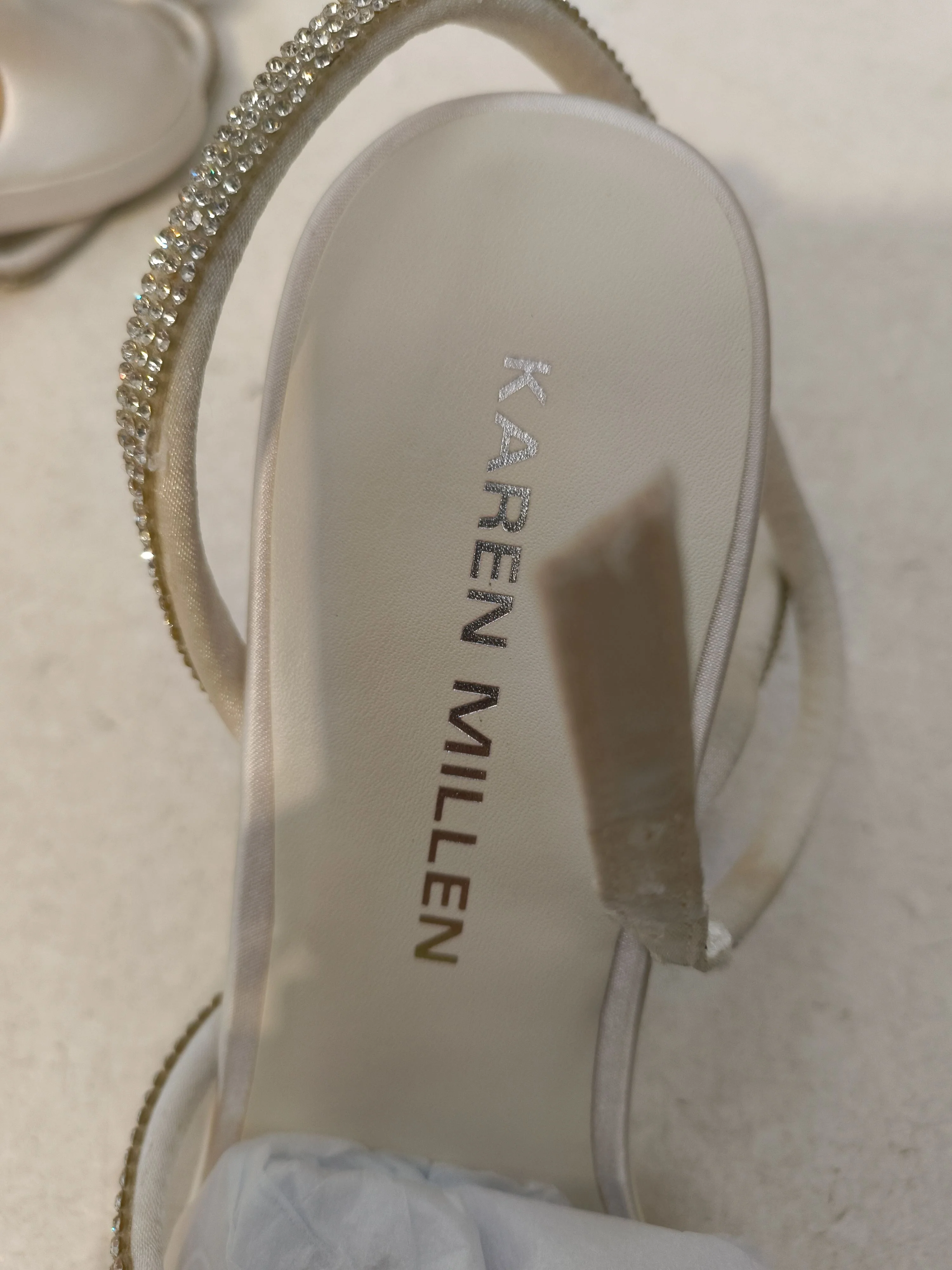 Karen Millen Women's Heels UK 8 Cream 100% Other Strappy New with tags - Image 9