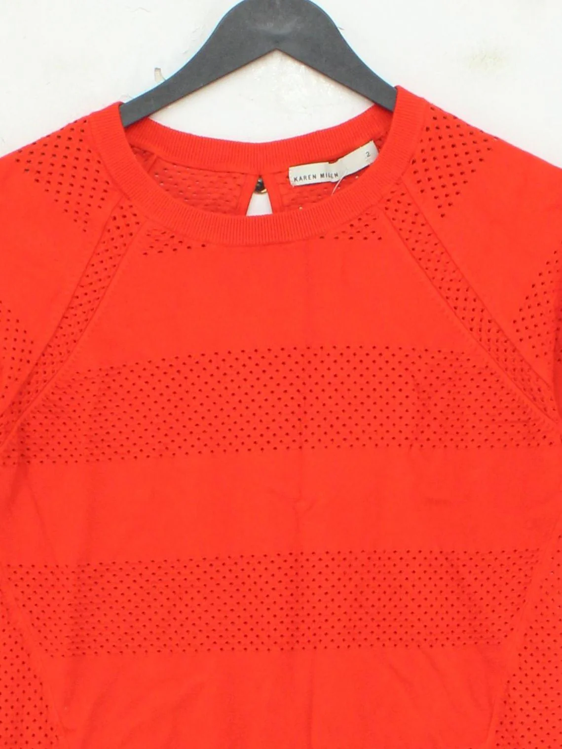 Karen Millen Women's Jumper UK 6 Orange Viscose - Image 3