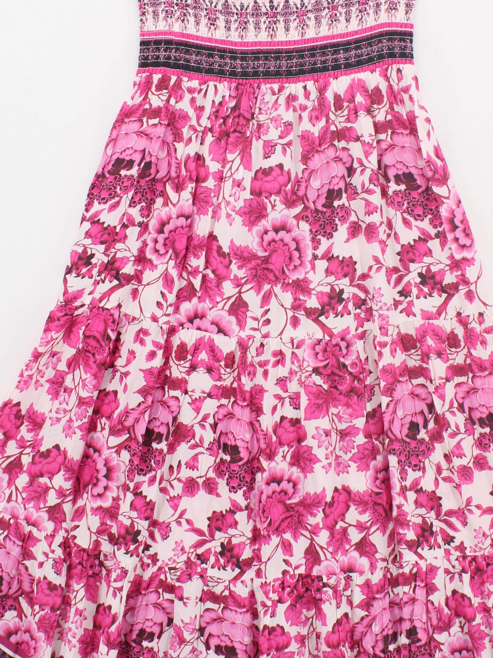 Karen Millen Women's Maxi Skirt UK 12 Pink Floral 100% Viscose Long Maxi - Image 3