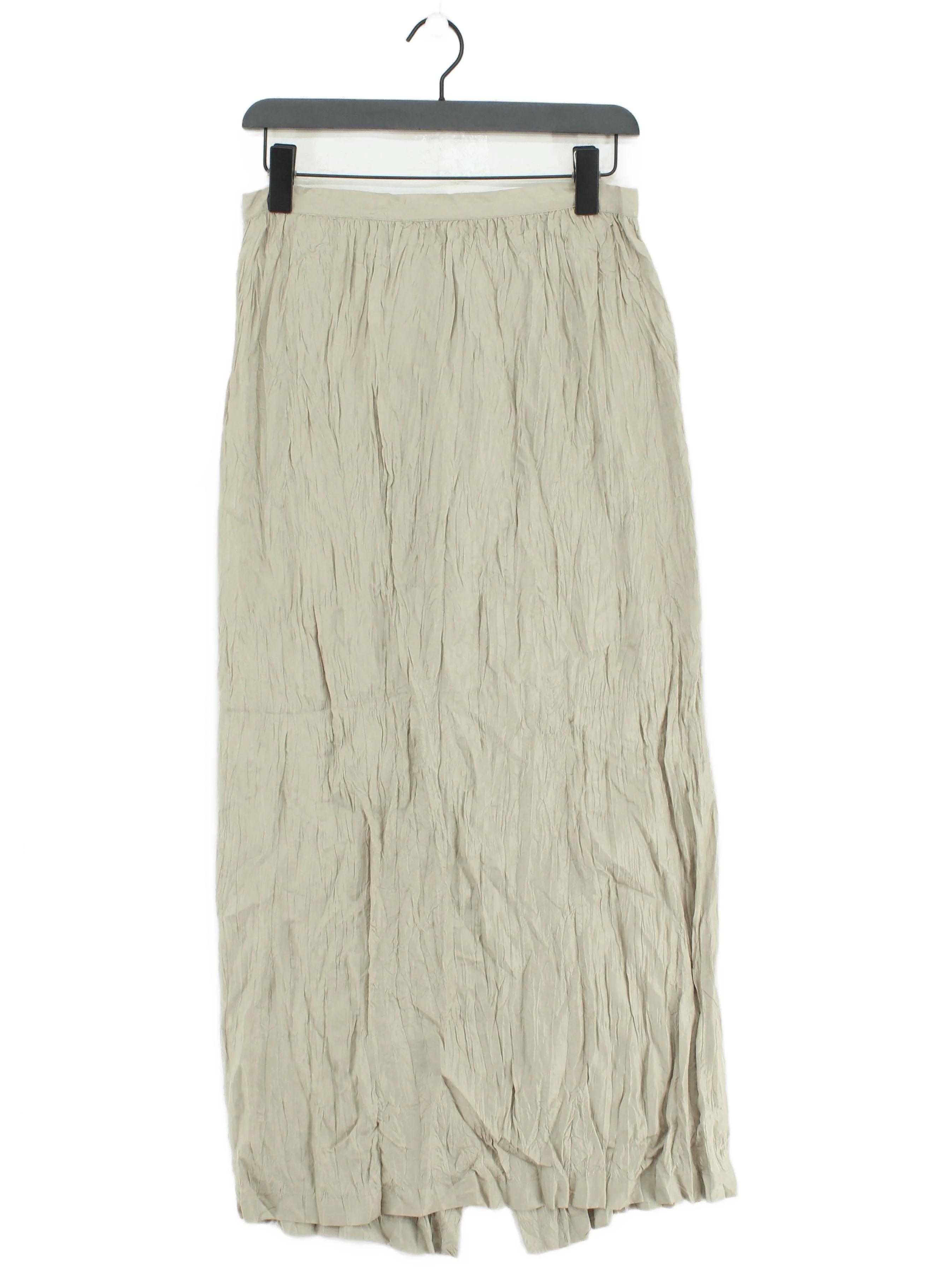 Karen Millen Women's Maxi Skirt UK 12 Tan 100% Silk Long Maxi