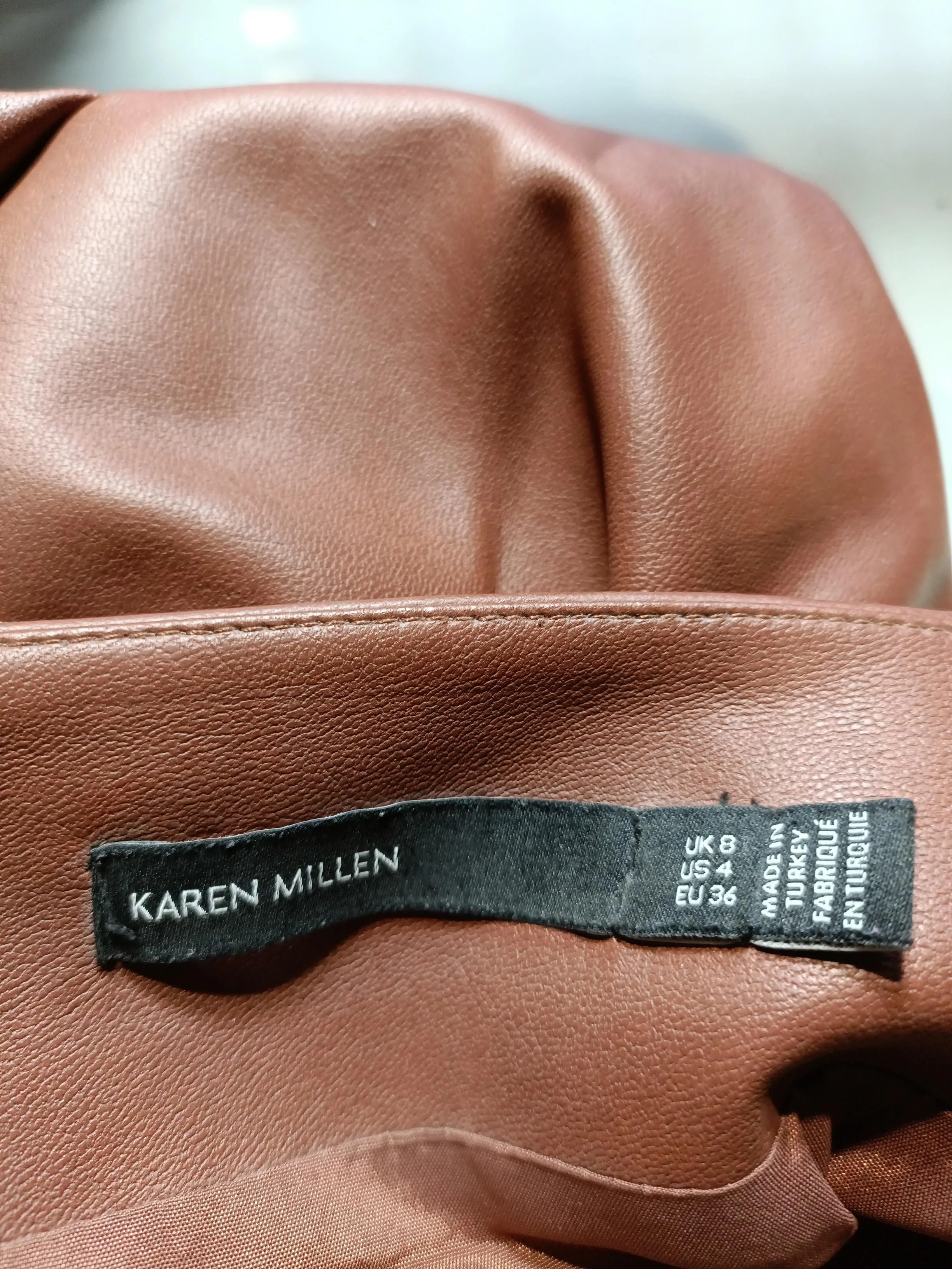 Karen Millen Women's Midi Skirt S Brown 100% Other Midi Straight & Pencil - Image 6
