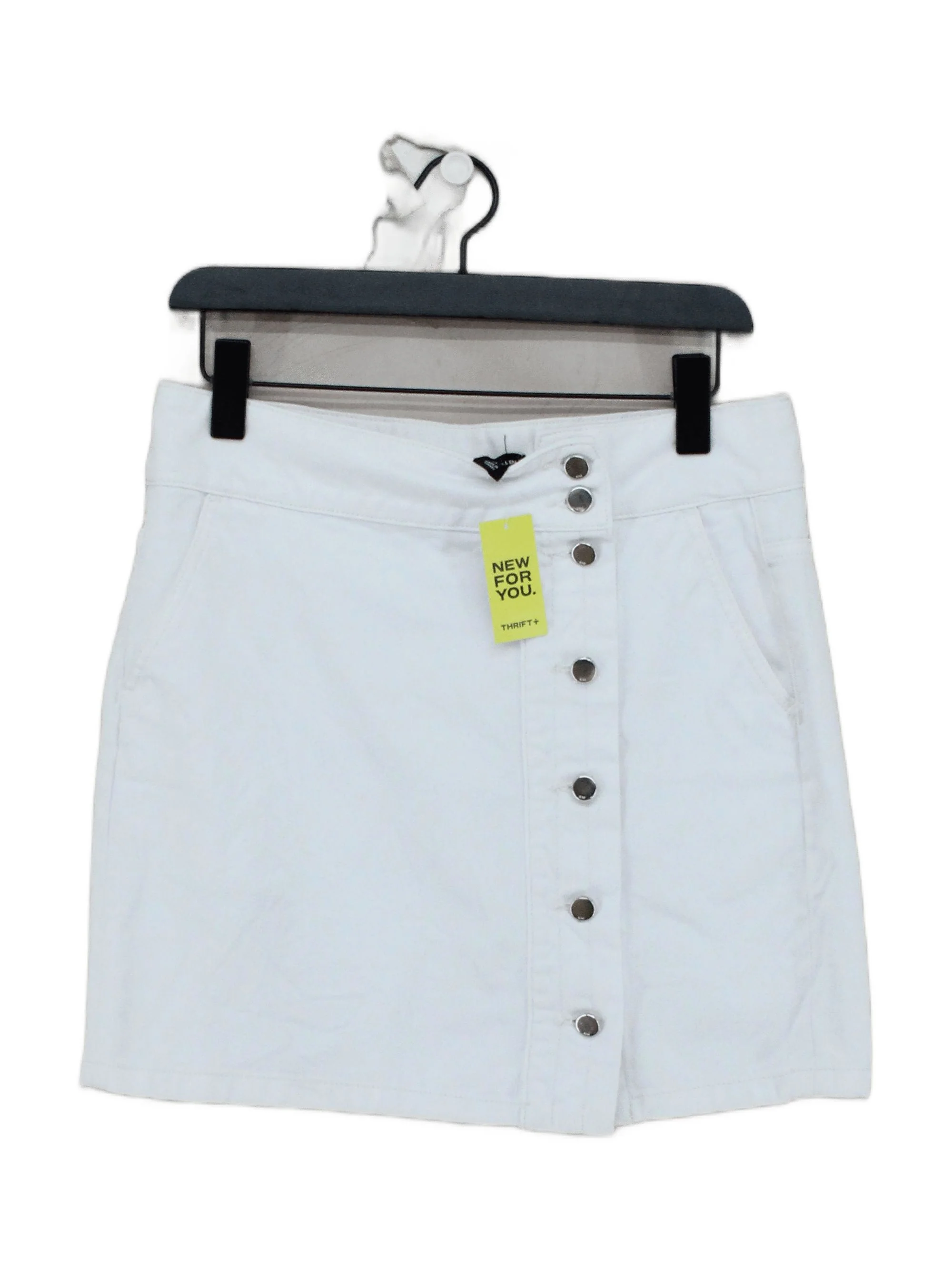 Karen Millen Women's Mini Skirt UK 12 White 100% Cotton Short Mini