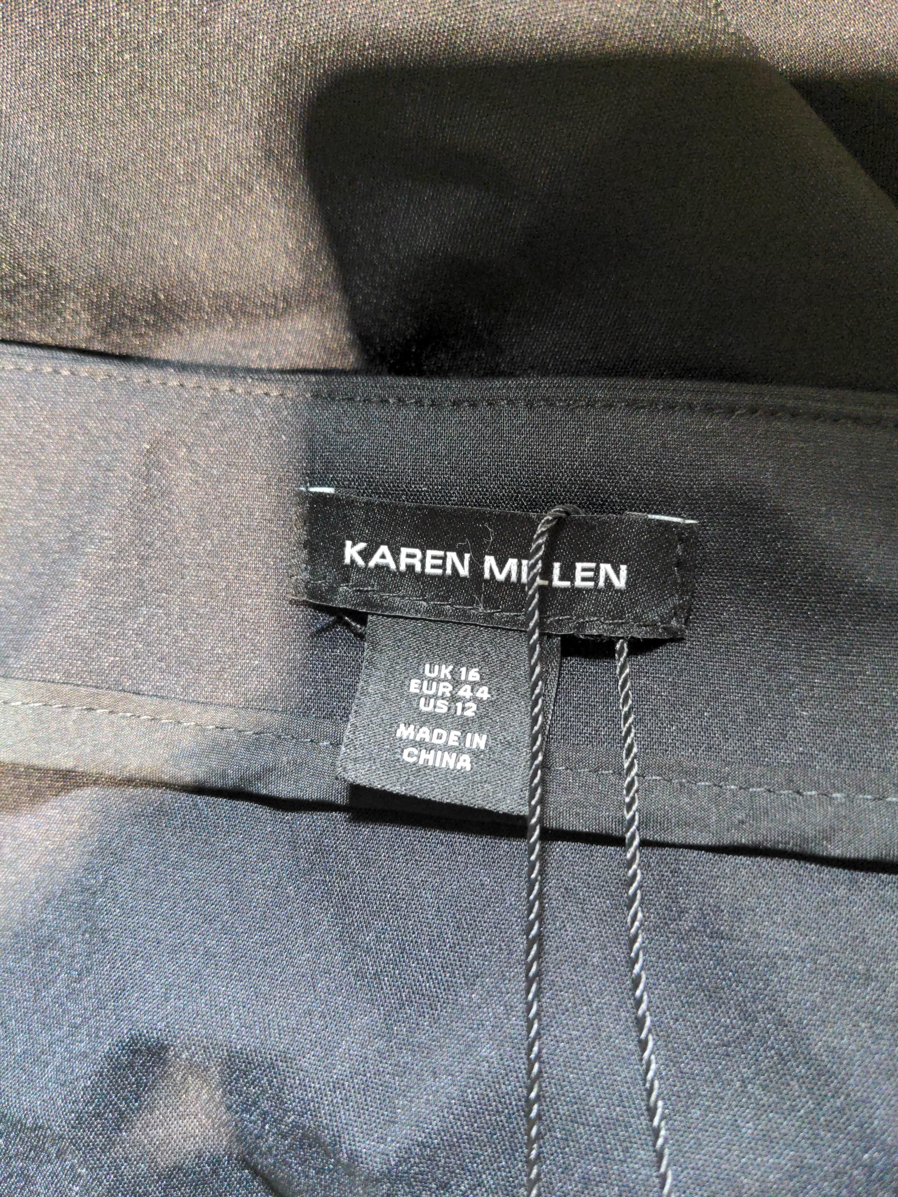 Karen Millen Women's Mini Skirt UK 16 Black Cotton with Polyamide, Elastane Mini - Image 5