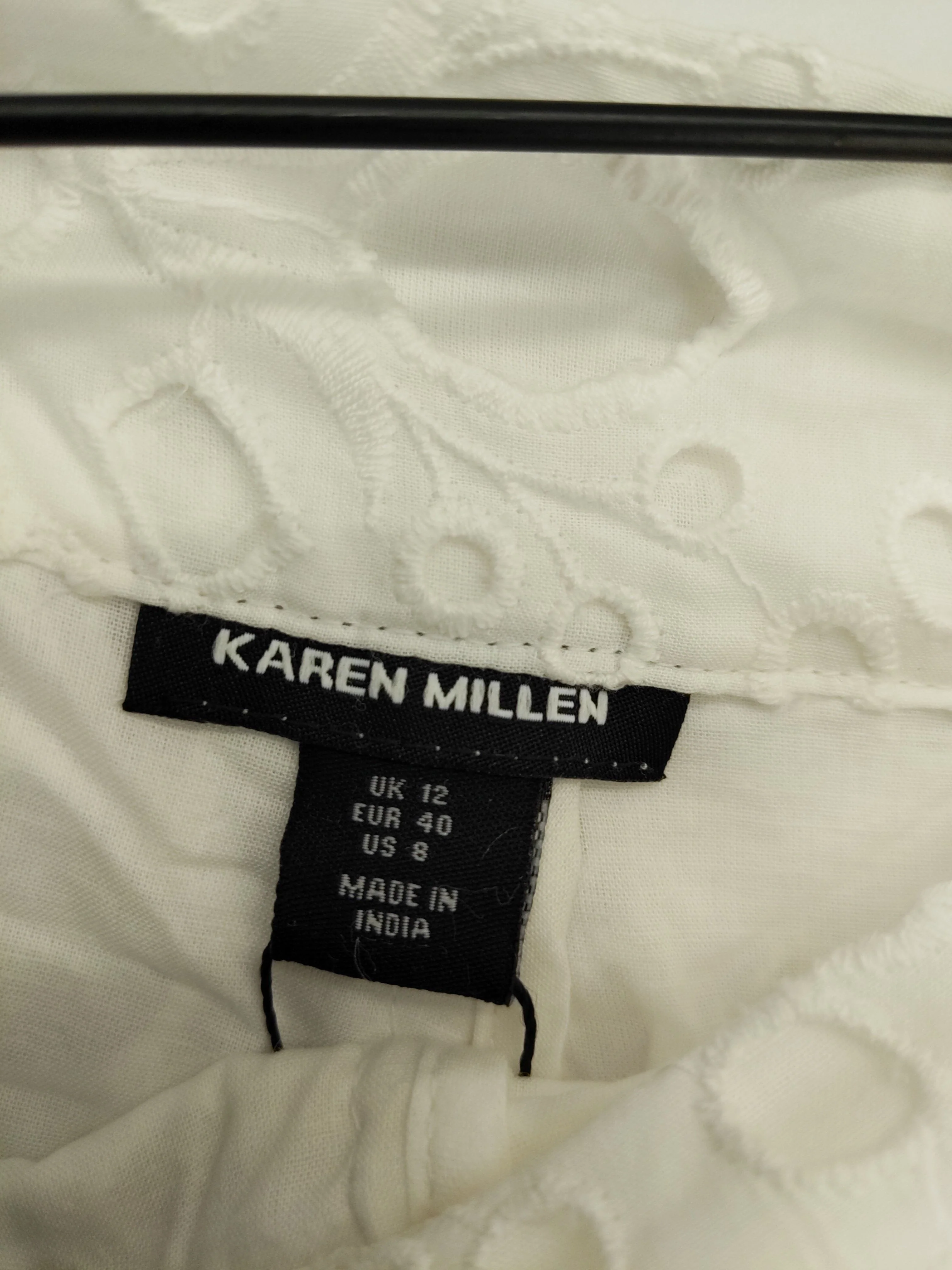 Karen Millen Women's Shorts UK 12 White 100% Cotton Mom - Image 7
