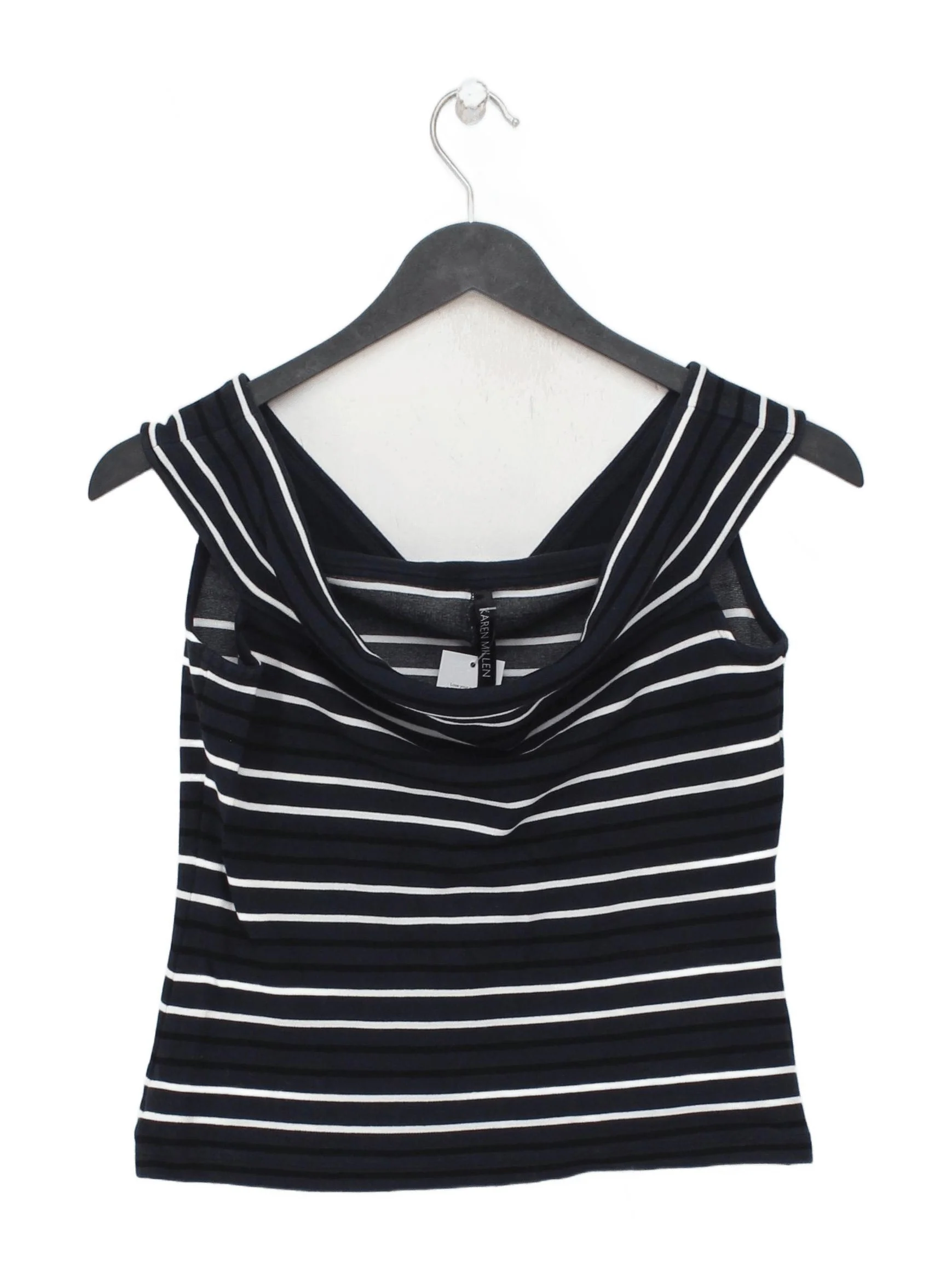 Karen Millen Women's Top UK 10 Black Viscose with Elastane Basic