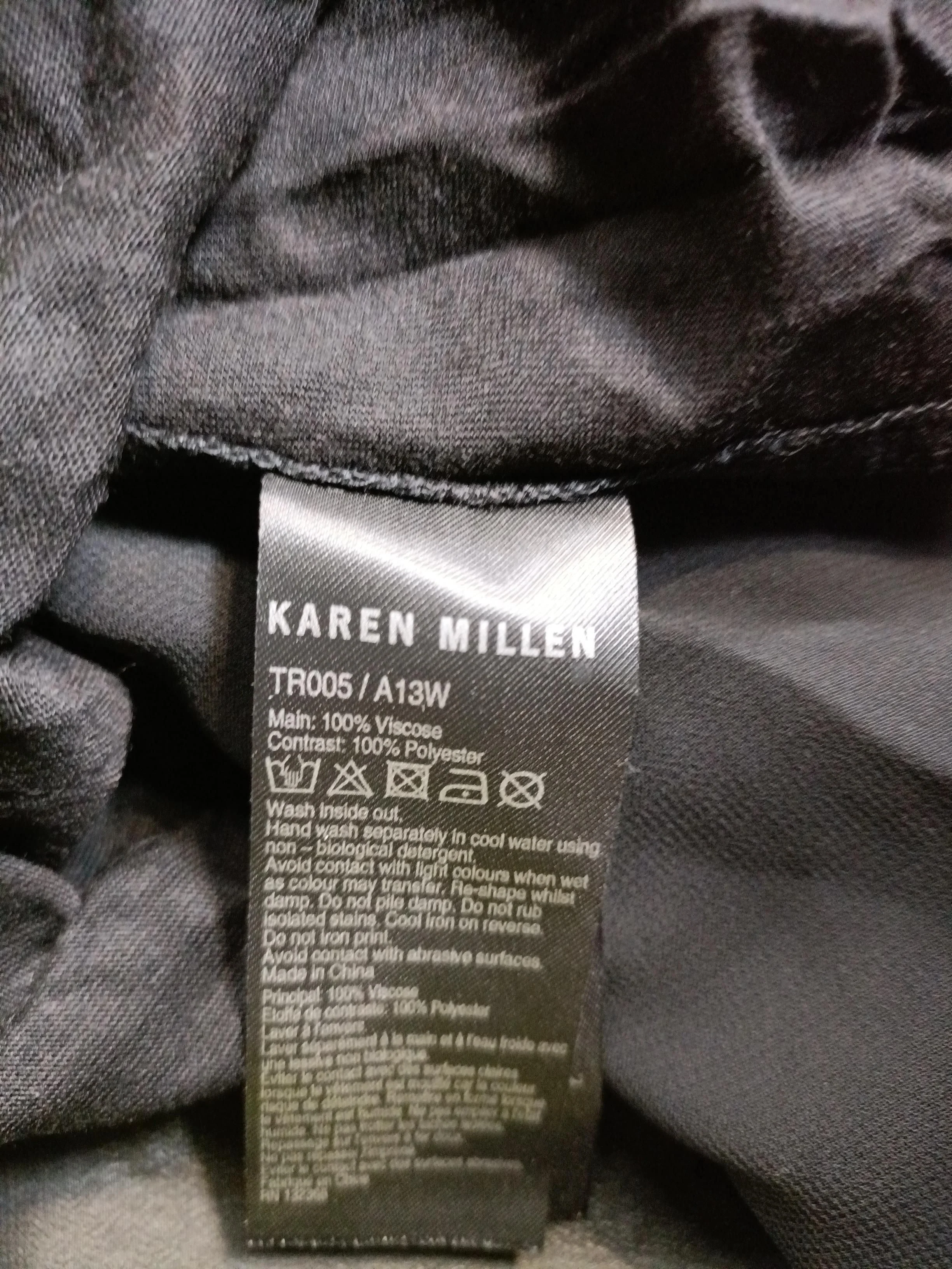 Karen Millen Women's Top UK 10 Black Viscose with Polyester Basic - Image 6