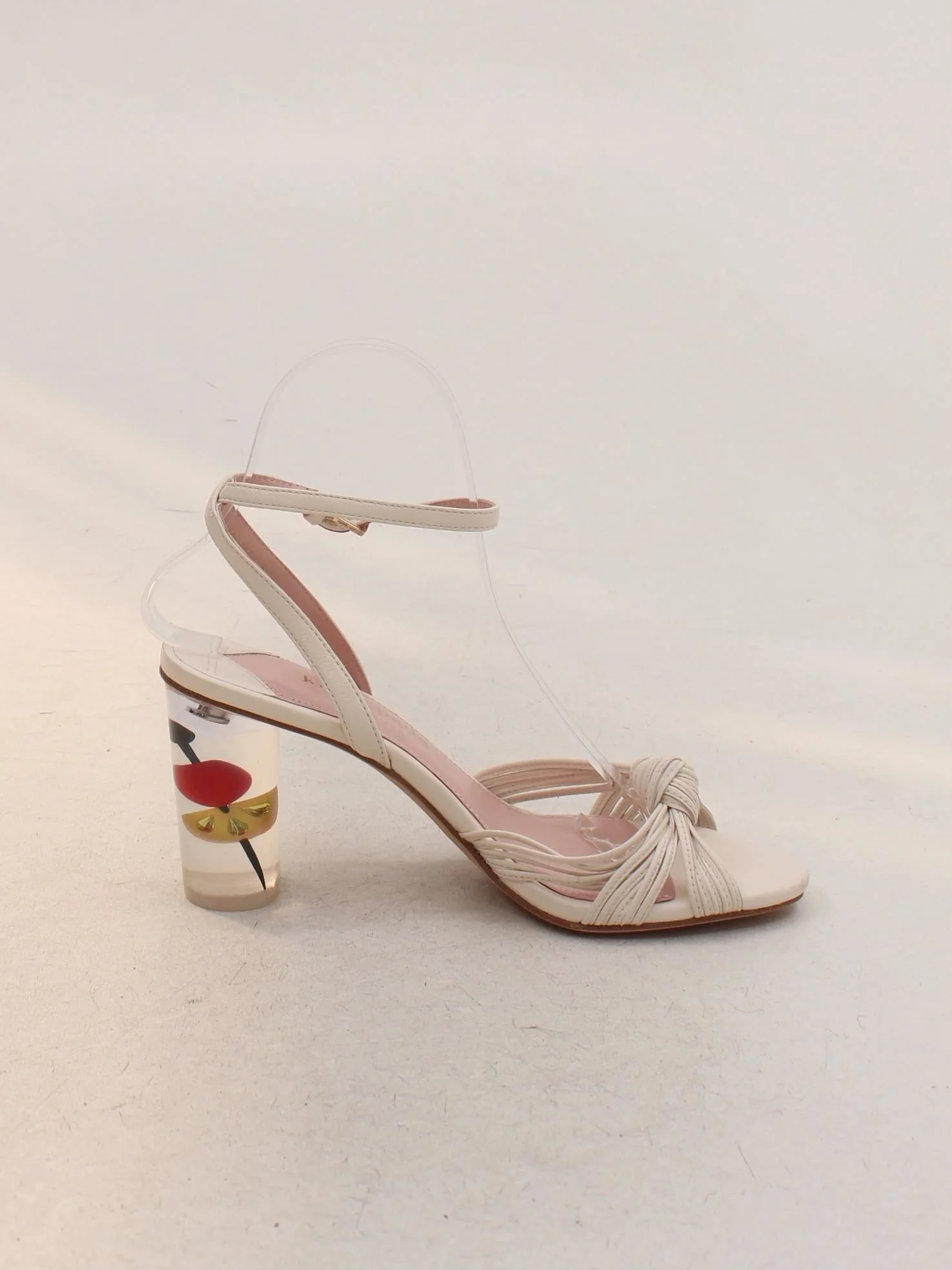 Kate Spade Women's Heels UK 4.5 Cream 100% Other Strappy - Image 5