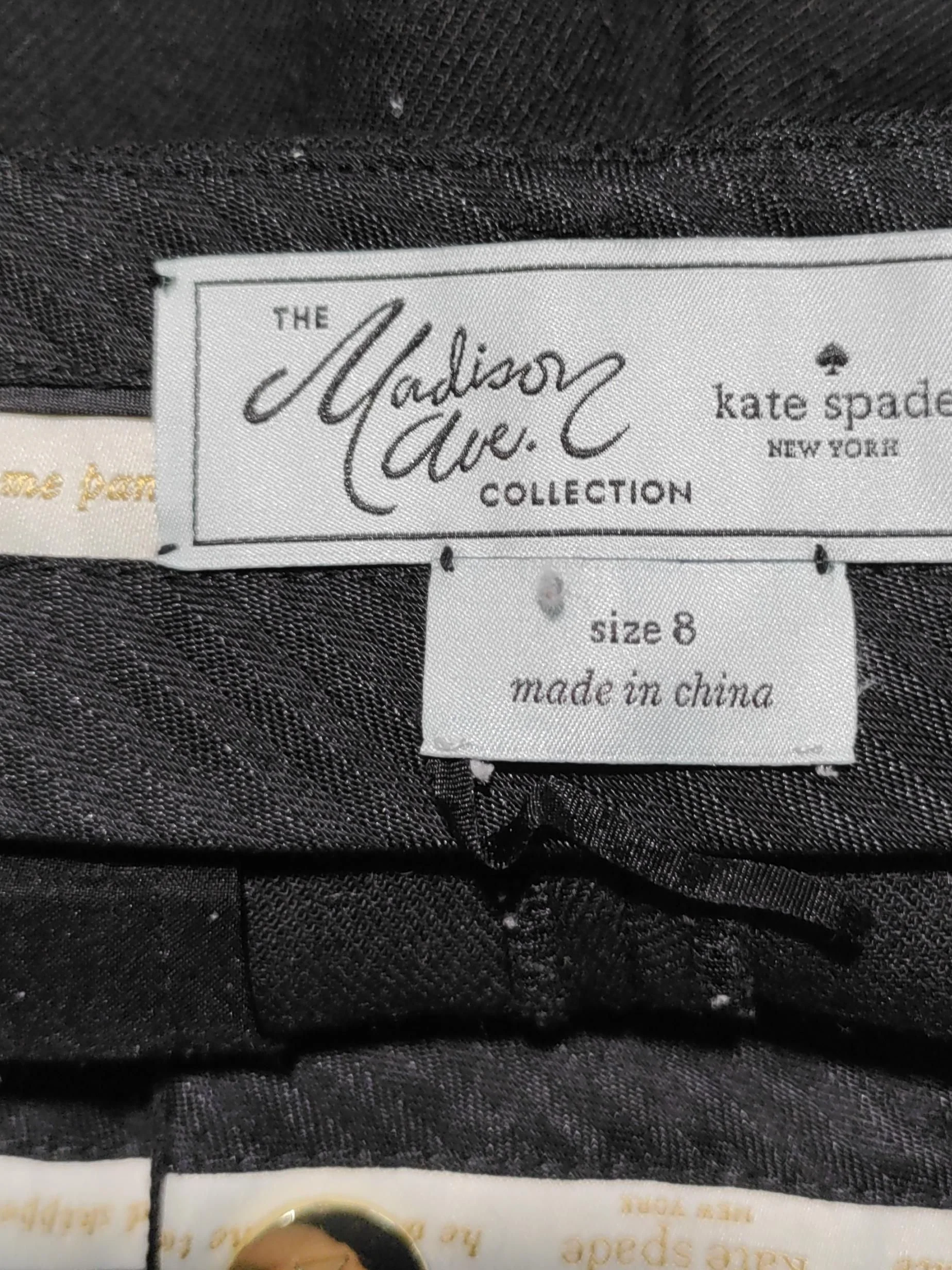 Kate Spade Women's Trousers UK 12 Black Polyester with Viscose, Elastane Chino - Image 6