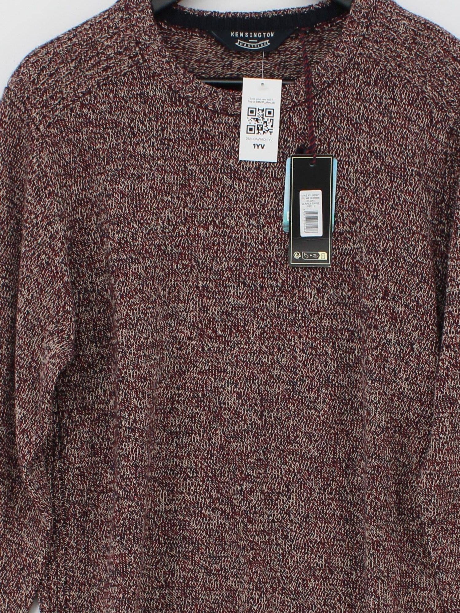Kensington Men's Jumper L Red Cotton with Polyester Round Neck Pullover - Image 3
