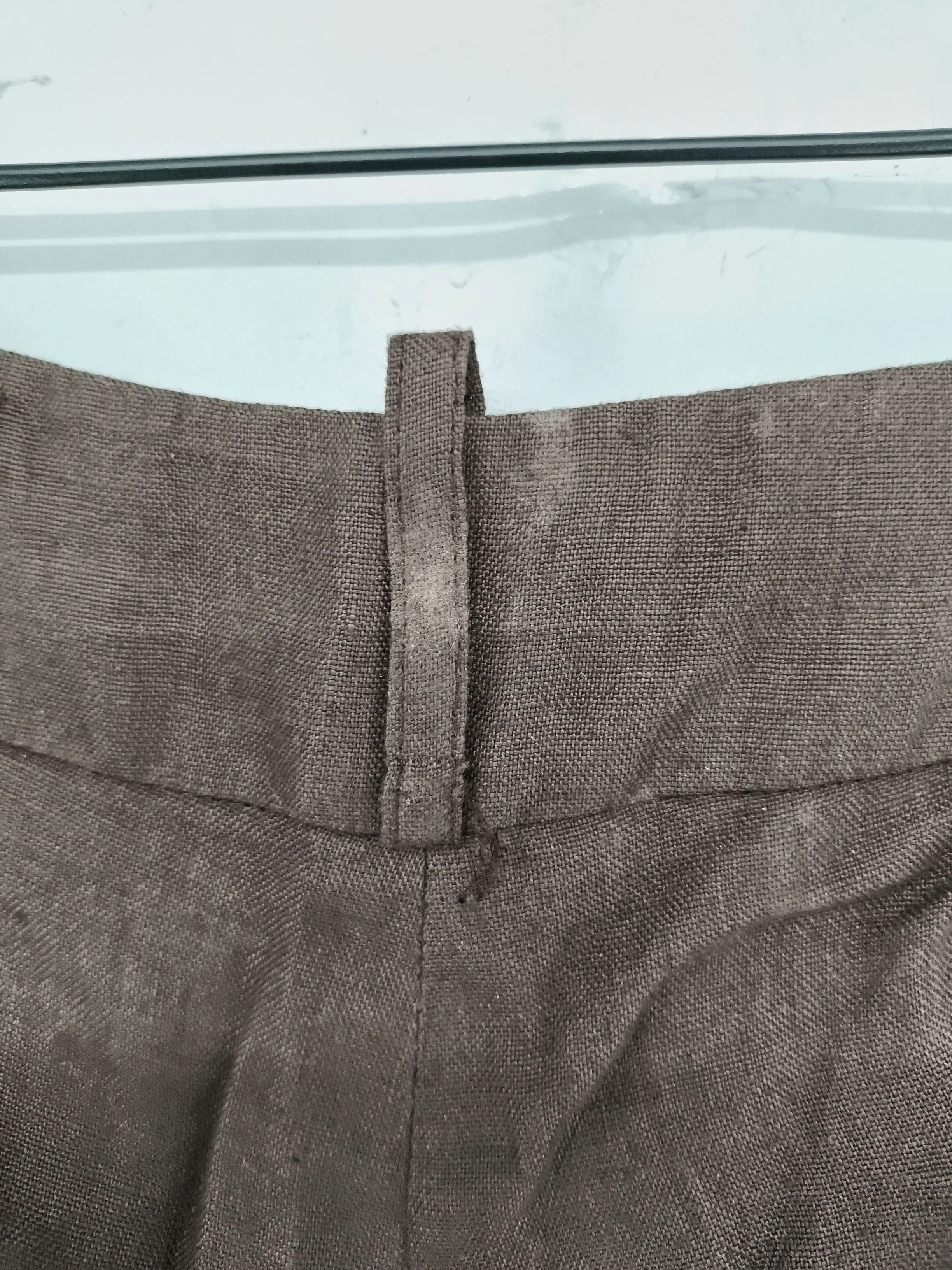 Kenzo Jungle Women's Trousers UK 12 Brown Linen with Polyester, Cotton Chino - Image 5