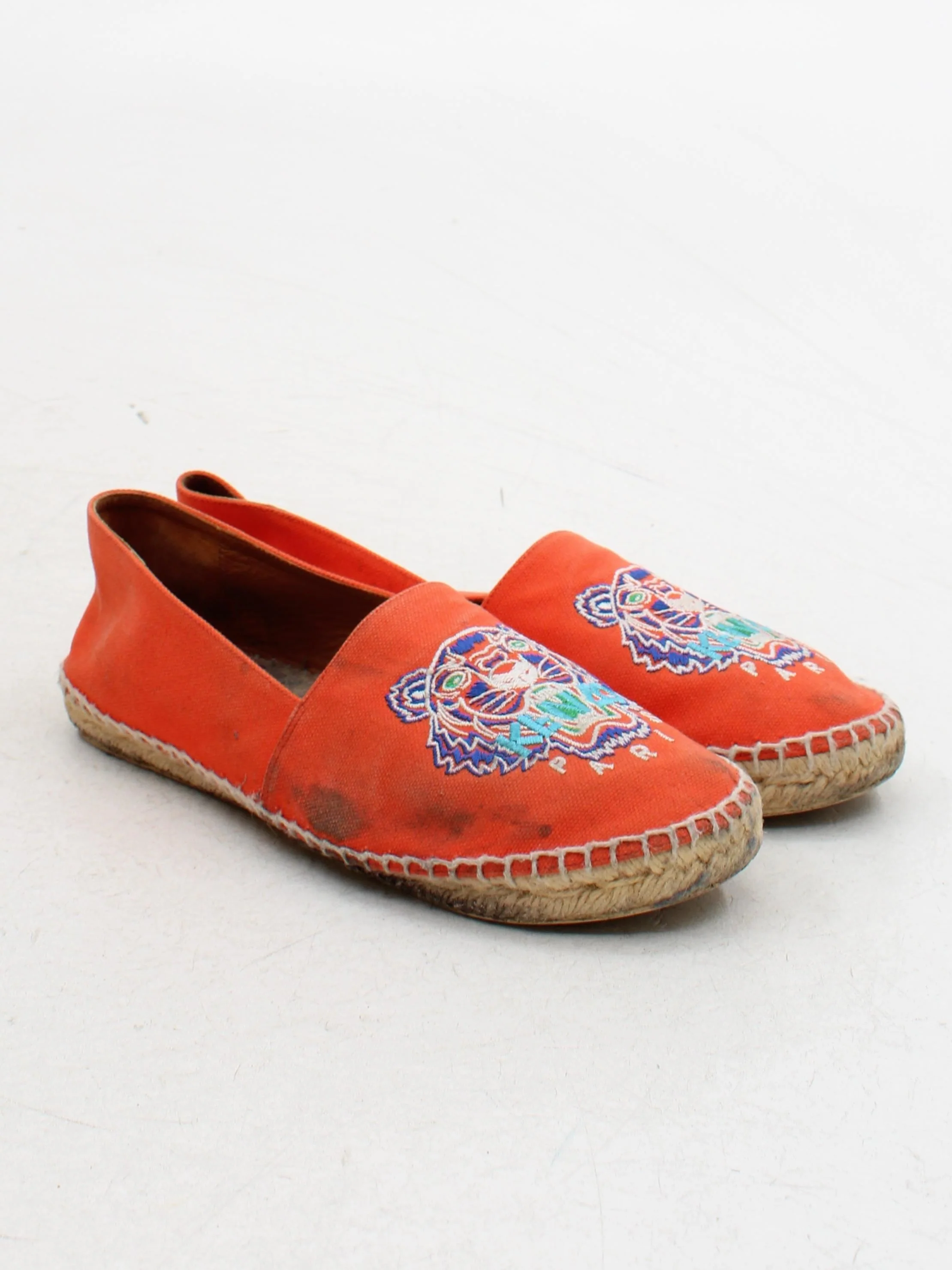 Kenzo Men's Shoes UK 6 Orange Graphic Cotton with Other Espadrille - Image 4