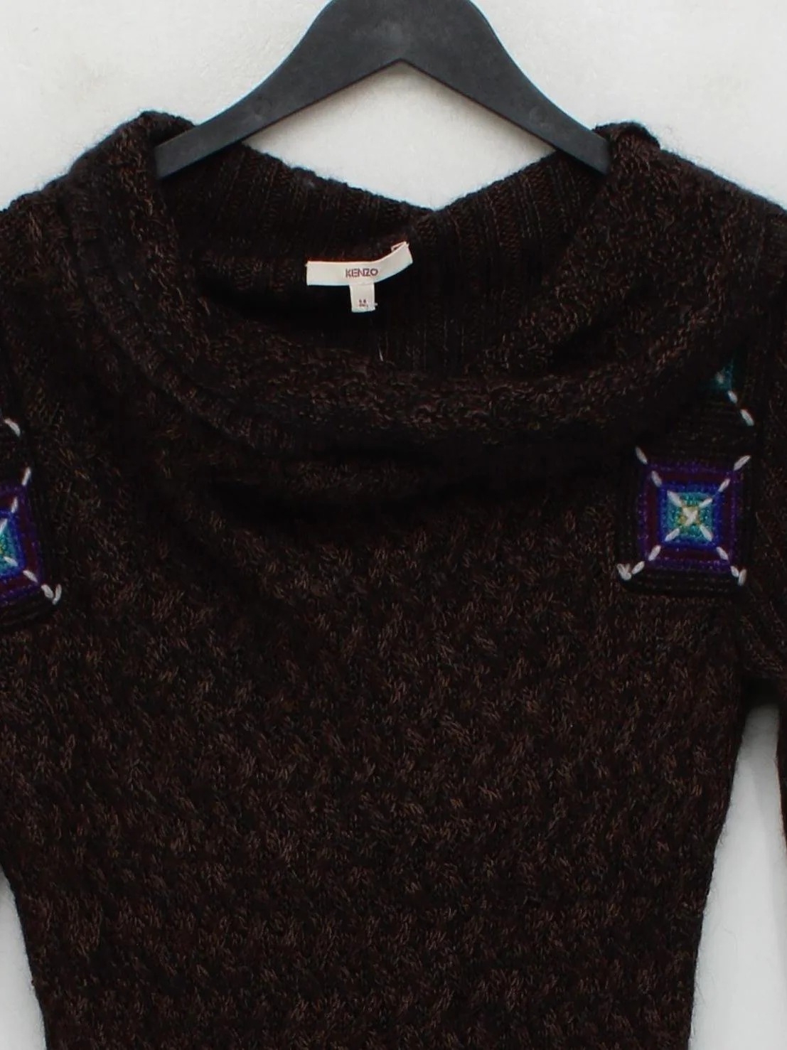 Kenzo Women's Jumper M Brown 100% Other Roll Neck Pullover - Image 3