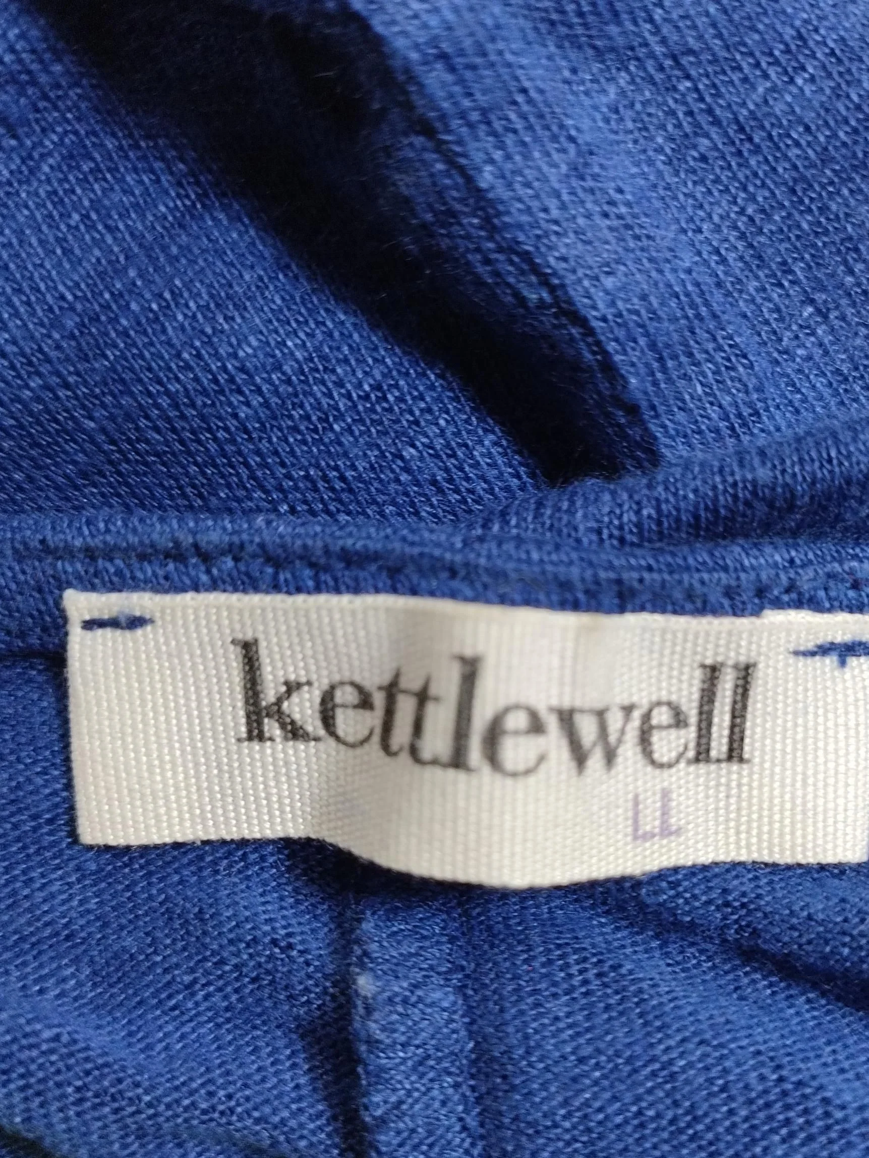 Kettlewell Women's T-Shirt L Blue 100% Linen Short Sleeve V-Neck Basic - Image 6