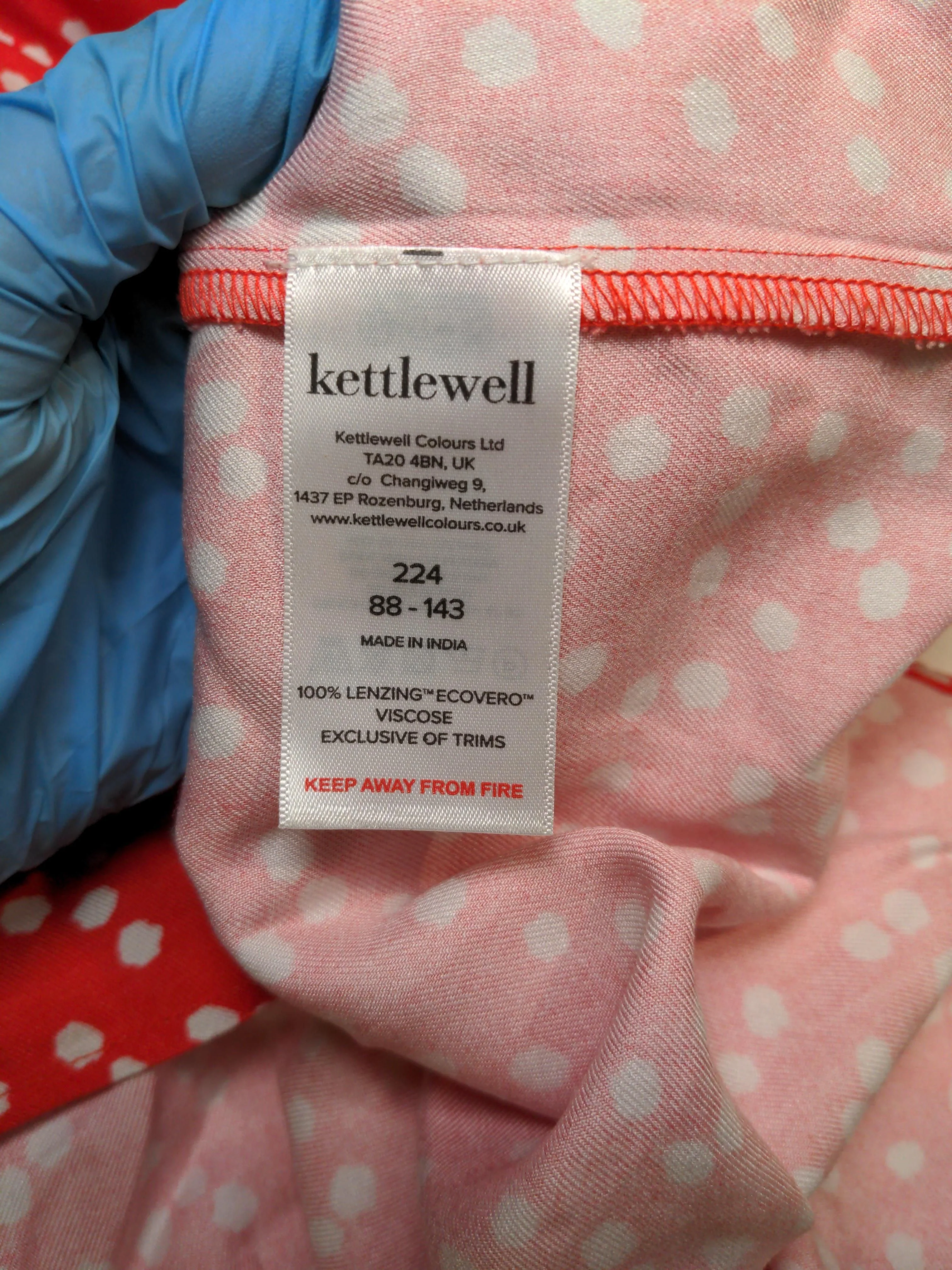 Kettlewell Women's Top L Red Polkadot 100% Viscose Long Sleeve V-Neck Basic - Image 6