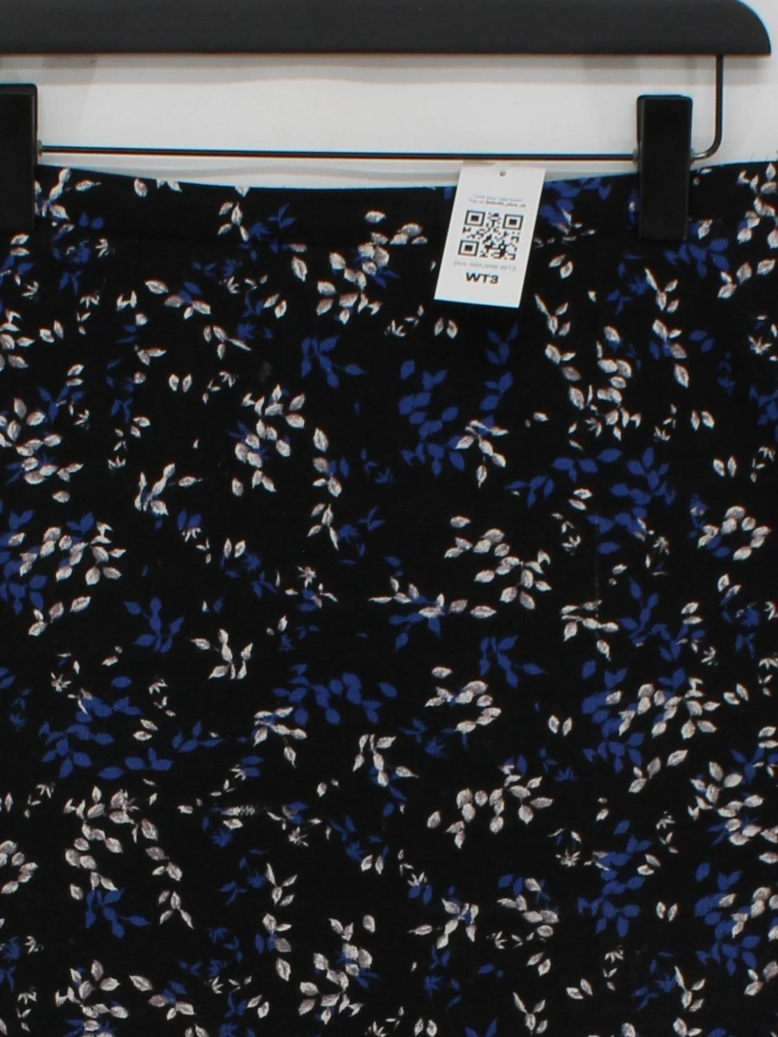 Kew 159 Women's Midi Skirt UK 12 Black Cotton with Elastane Straight & Pencil - Image 3