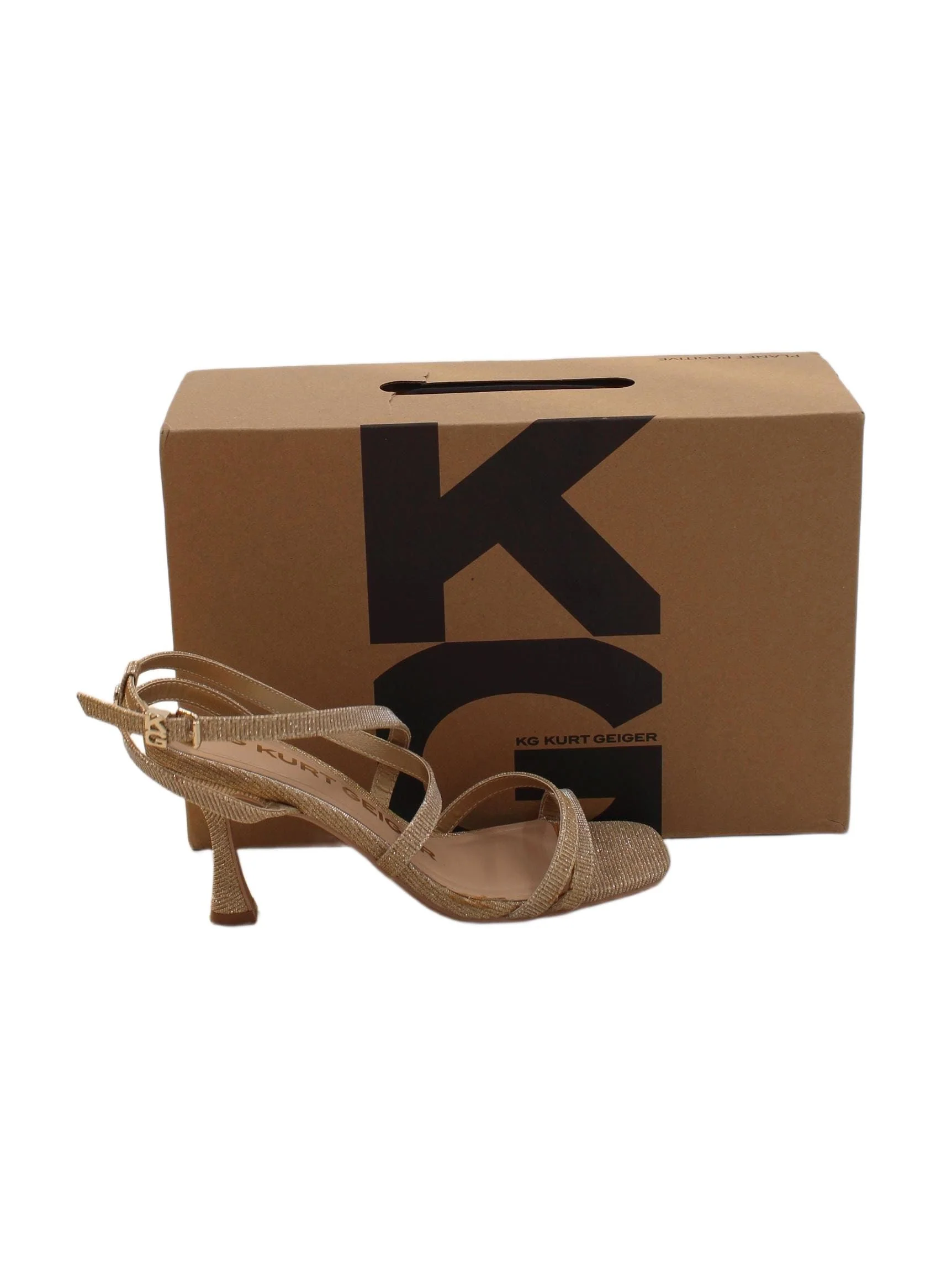 KG - Kurt Geiger Women's Heels UK 6 Gold 100% Other Strappy