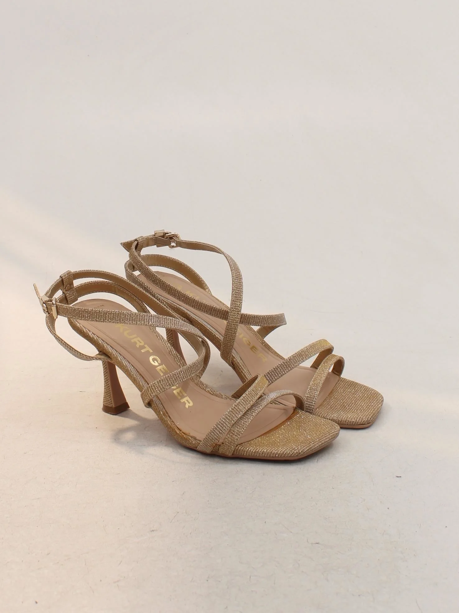 KG - Kurt Geiger Women's Heels UK 6 Gold 100% Other Strappy - Image 4