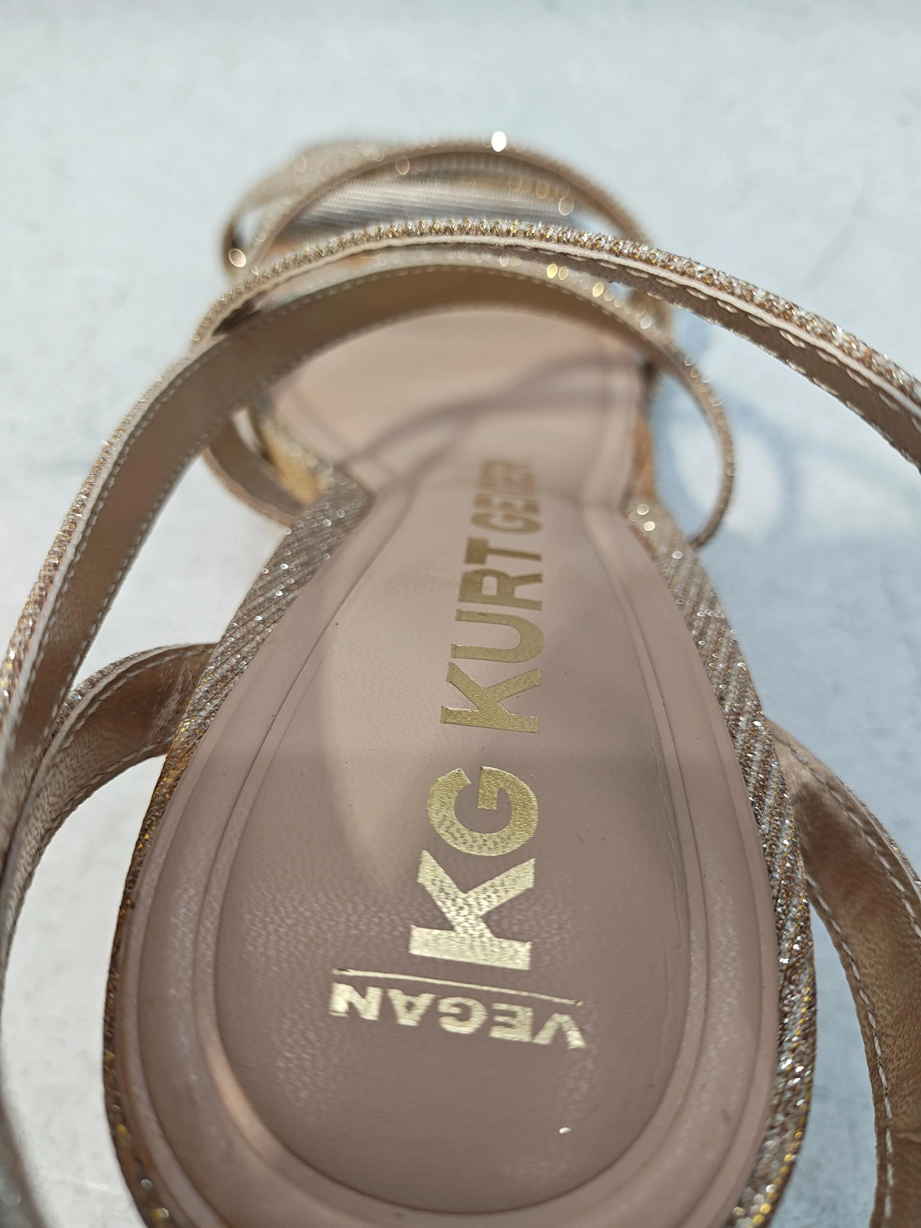 KG - Kurt Geiger Women's Heels UK 6 Gold 100% Other Strappy - Image 6