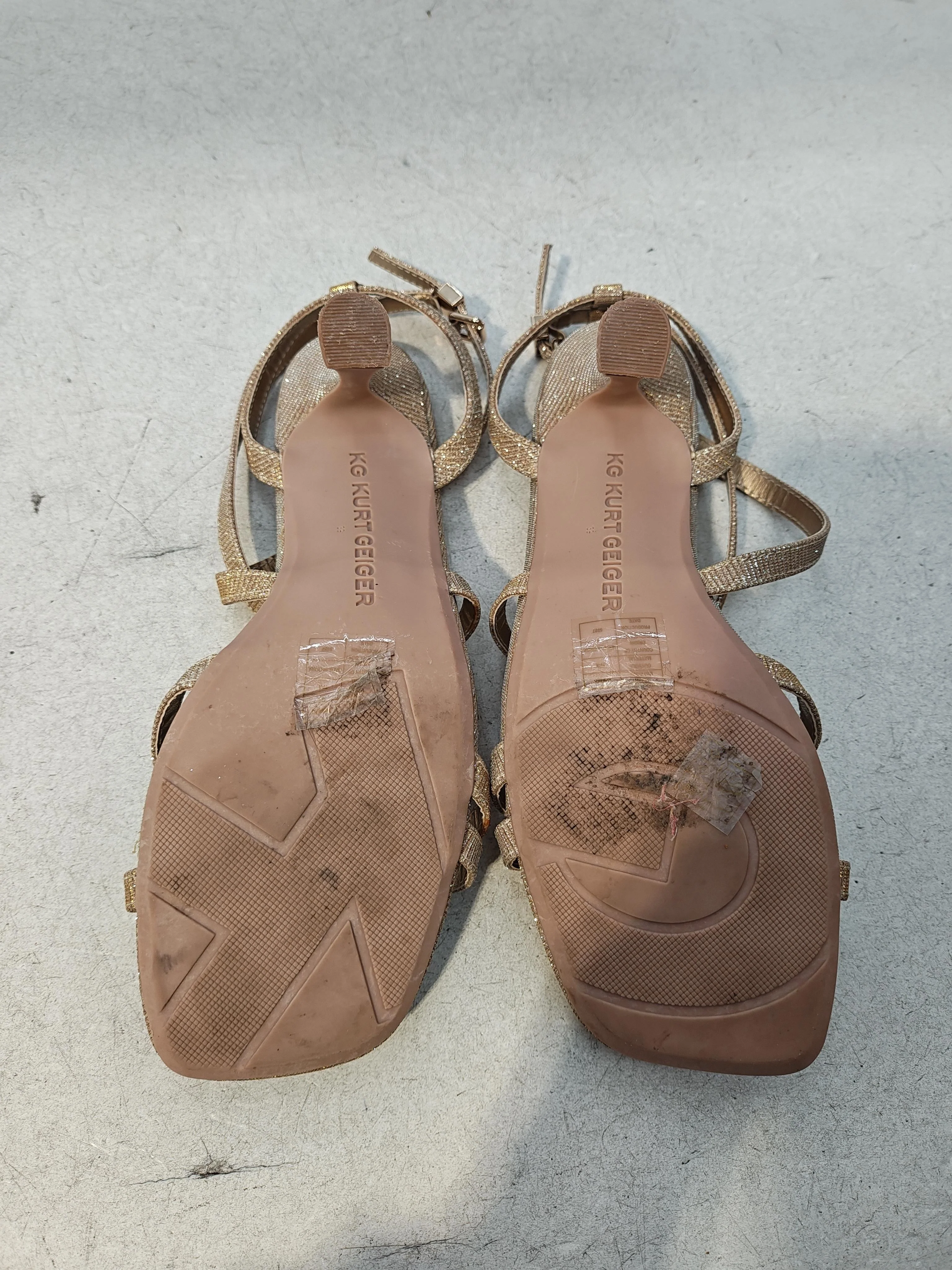 KG - Kurt Geiger Women's Heels UK 6 Gold 100% Other Strappy - Image 7