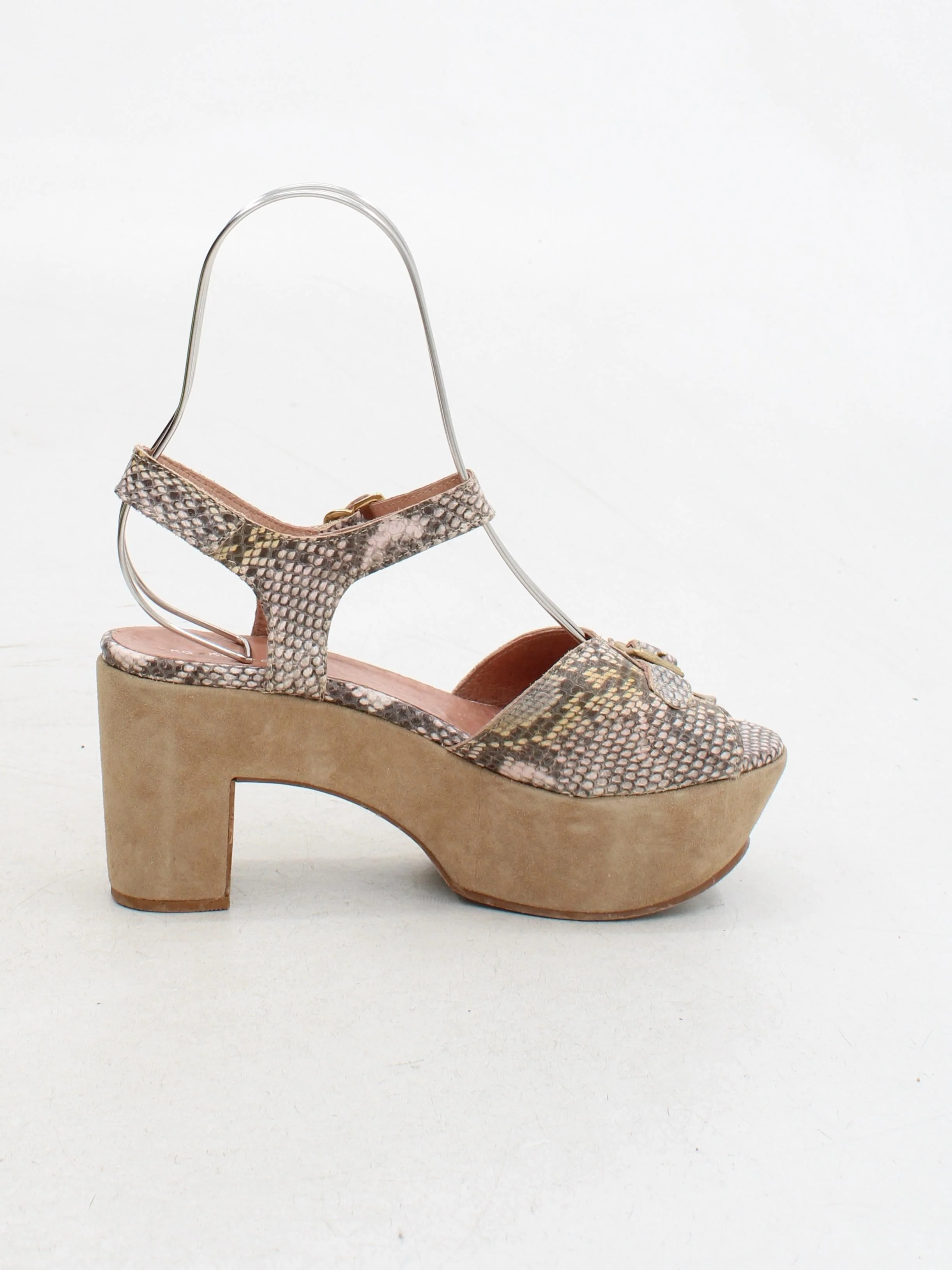 KG - Kurt Geiger Women's Sandals UK 5 Multi Animal Print 100% Leather Strappy - Image 5