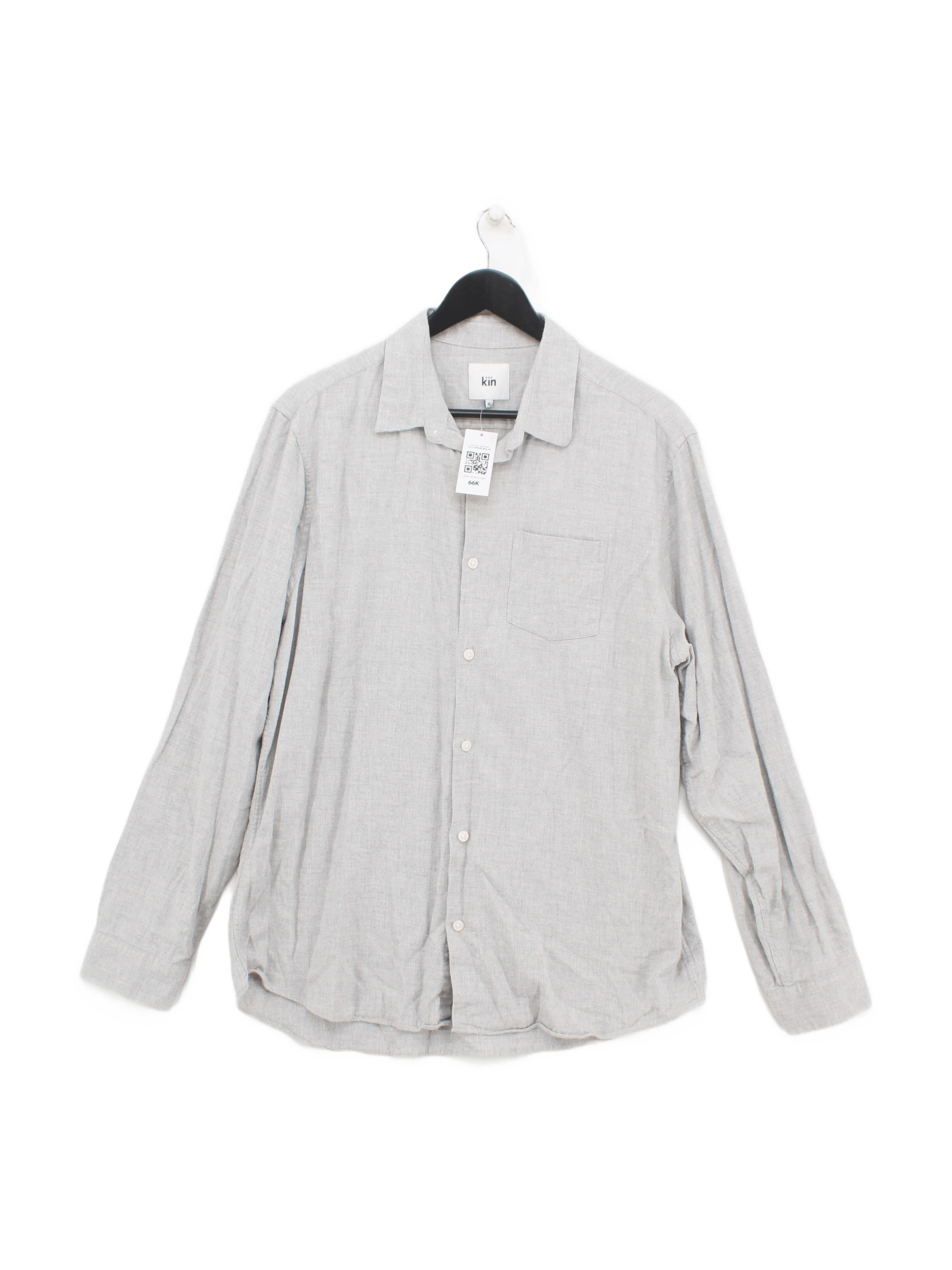 Kin Men's Shirt XL Grey 100% Cotton Basic