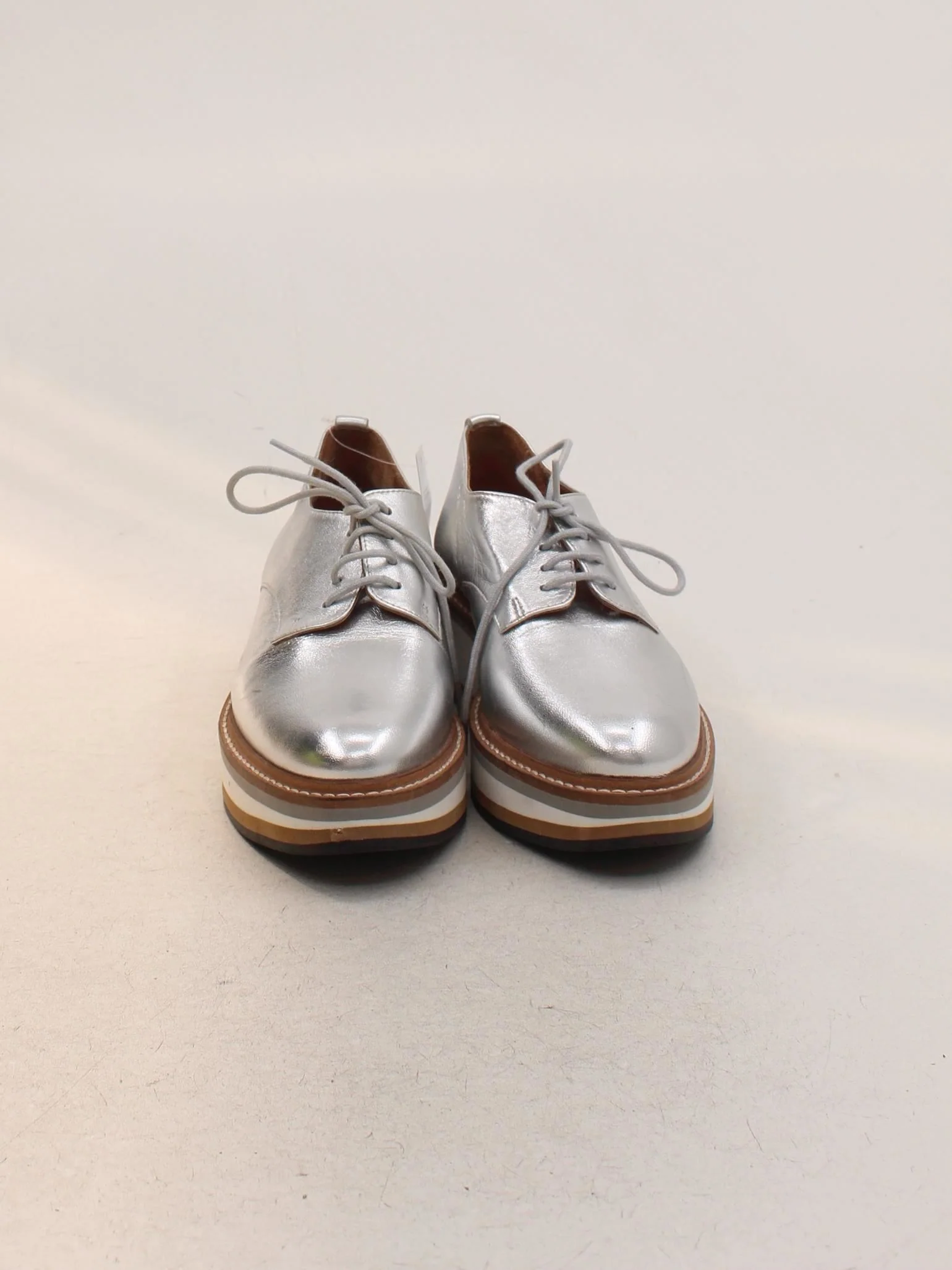 Kin Women's Flat Shoes UK 4 Silver 100% Leather Loafer - Image 2