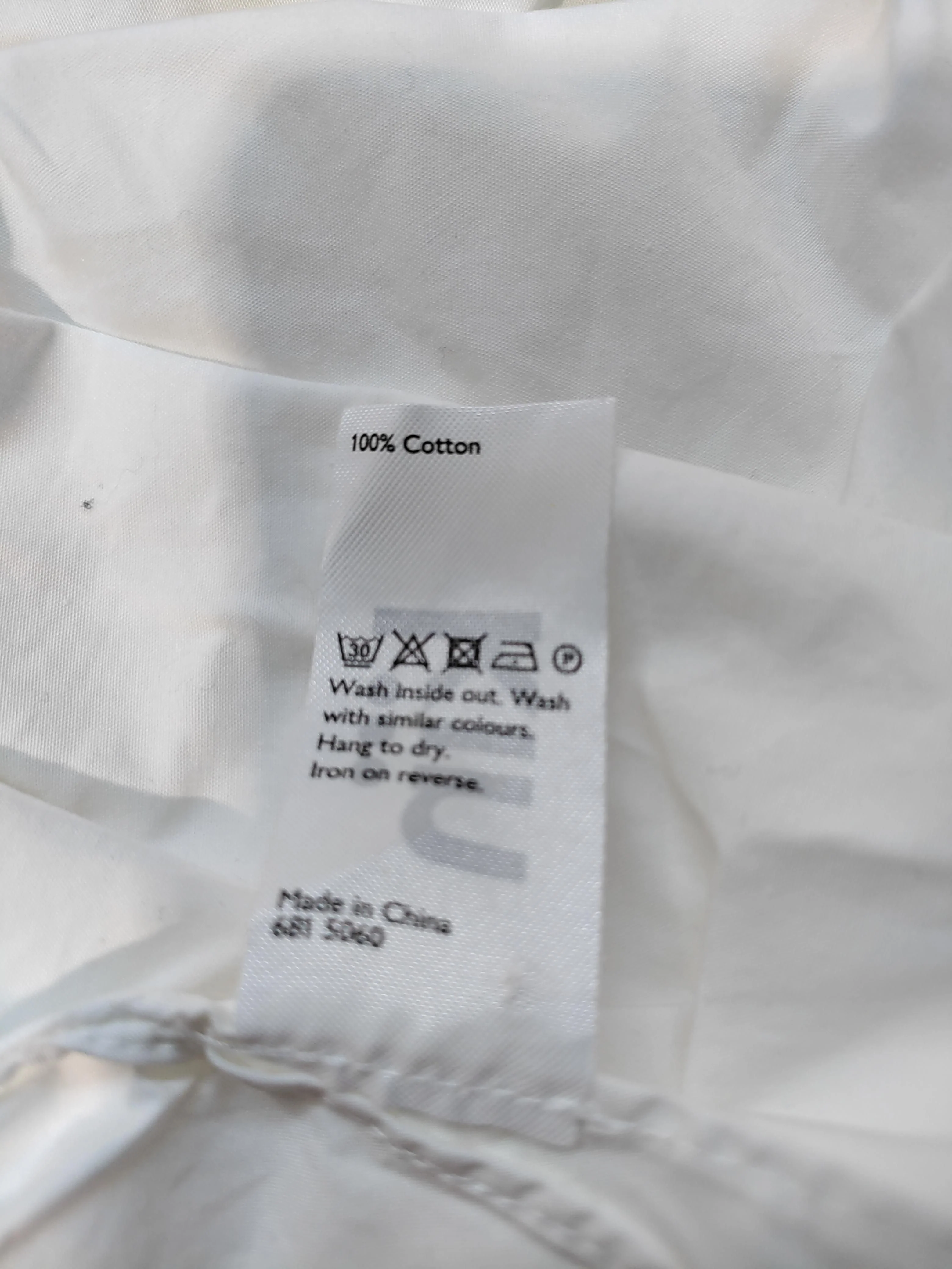 Kin Women's Shirt UK 6 White 100% Cotton 3/4 Sleeve Collared Basic - Image 8