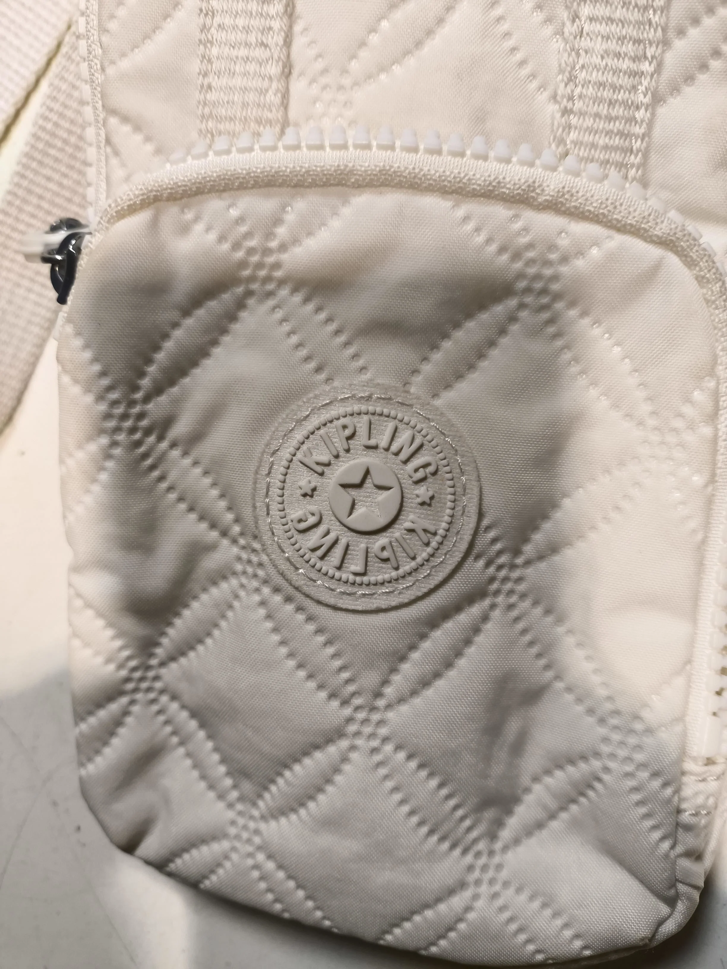 Kipling Women's Bag Cream Geometric 100% Nylon Crossbody - Image 6