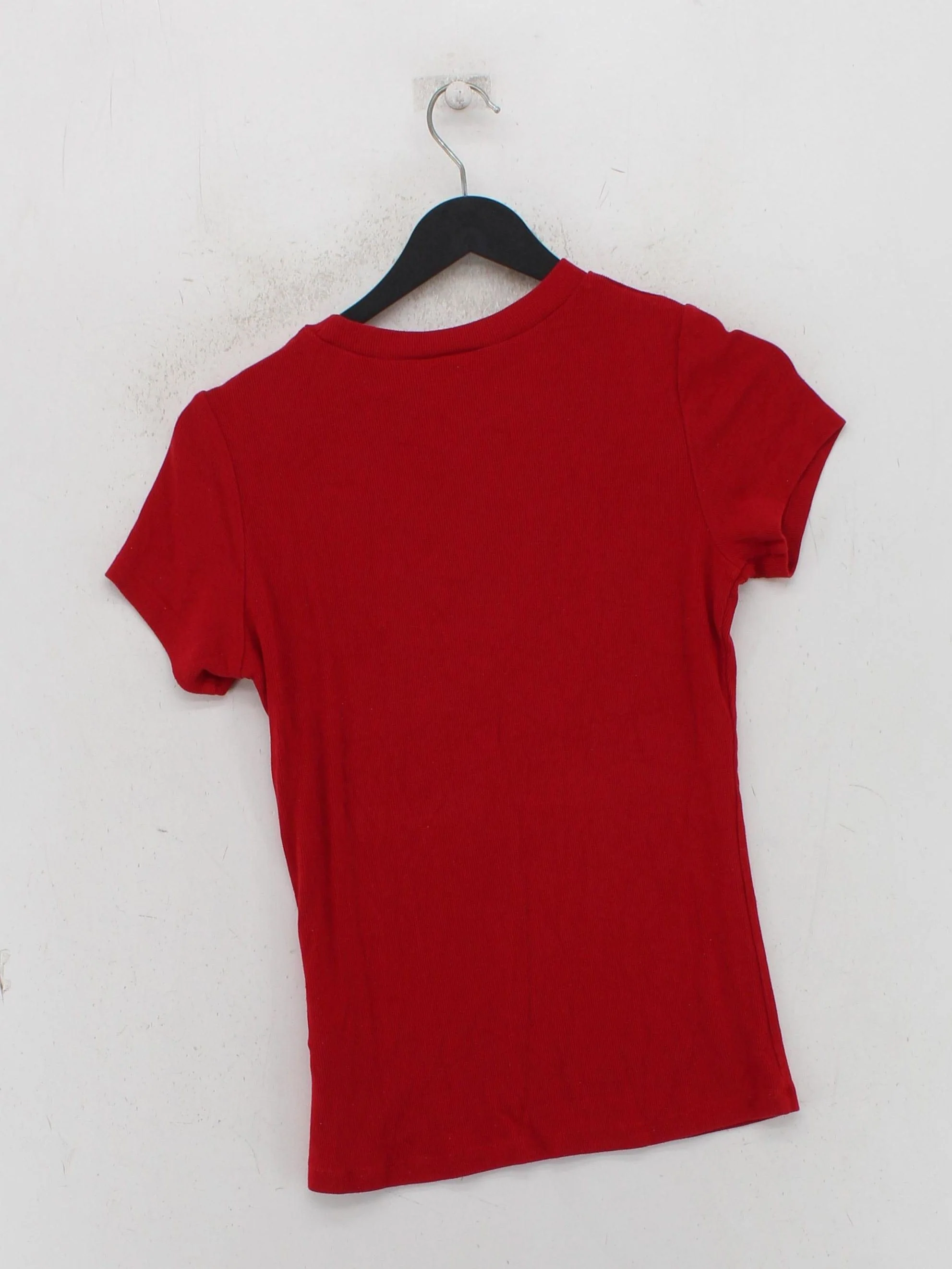 L.F. Markey Women's T-Shirt UK 12 Red Rayon with Spandex Basic - Image 2
