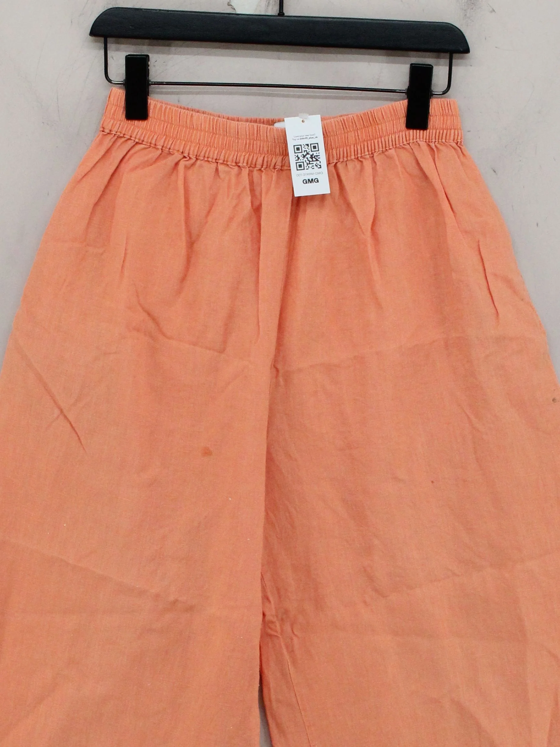 L.F. Markey Women's Trousers UK 14 Orange 100% Other Wide-Leg Cropped - Image 3