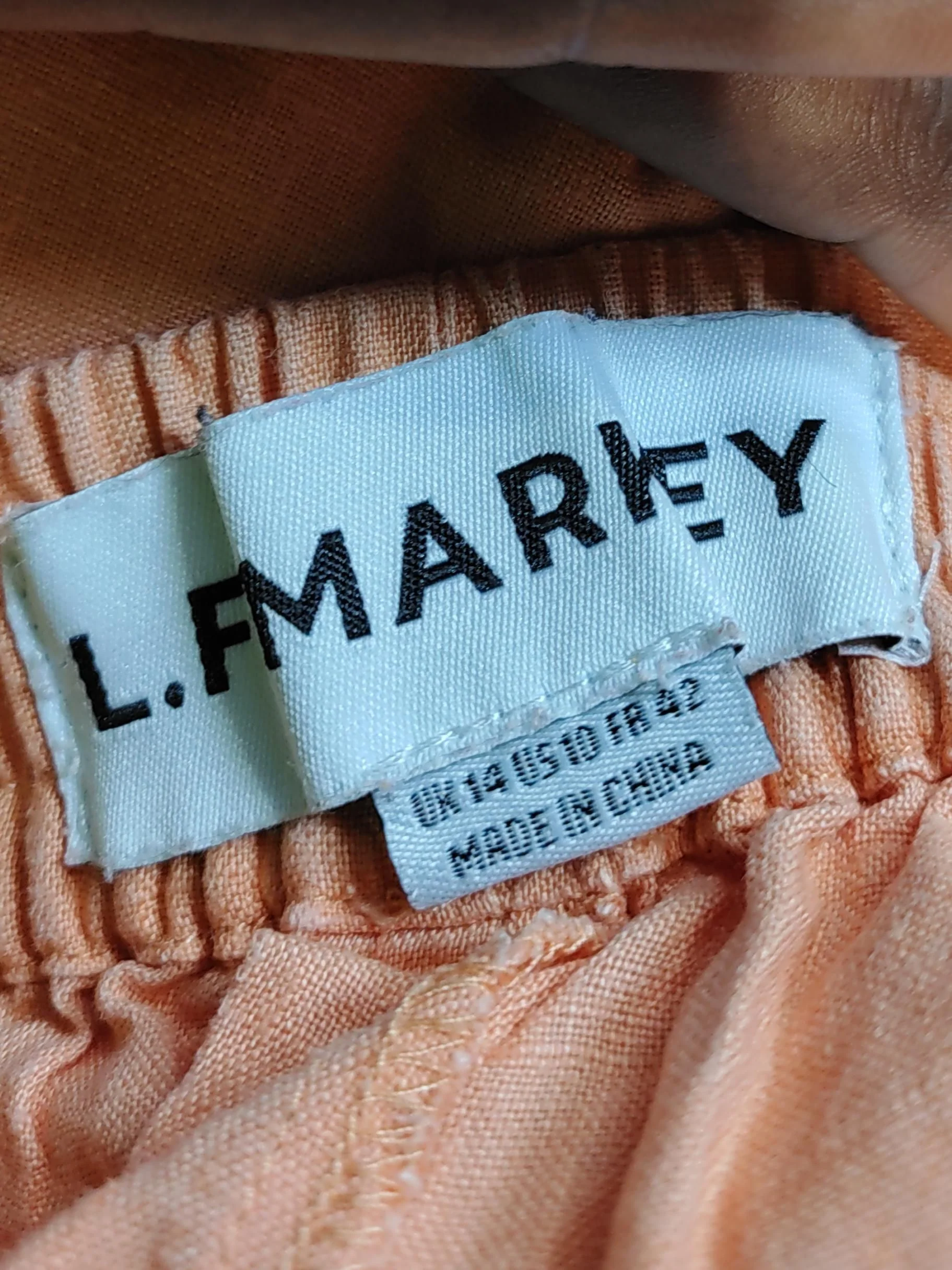 L.F. Markey Women's Trousers UK 14 Orange 100% Other Wide-Leg Cropped - Image 6