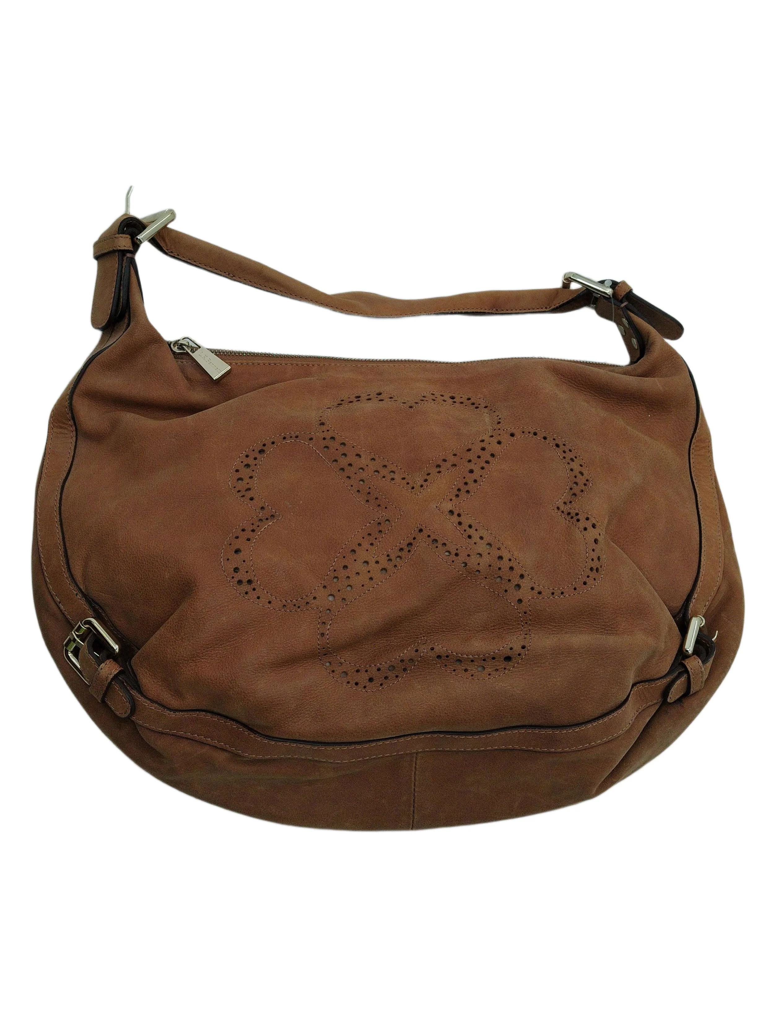L.K. Bennett Women's Bag Tan Geometric 100% Suede Shoulder Bag