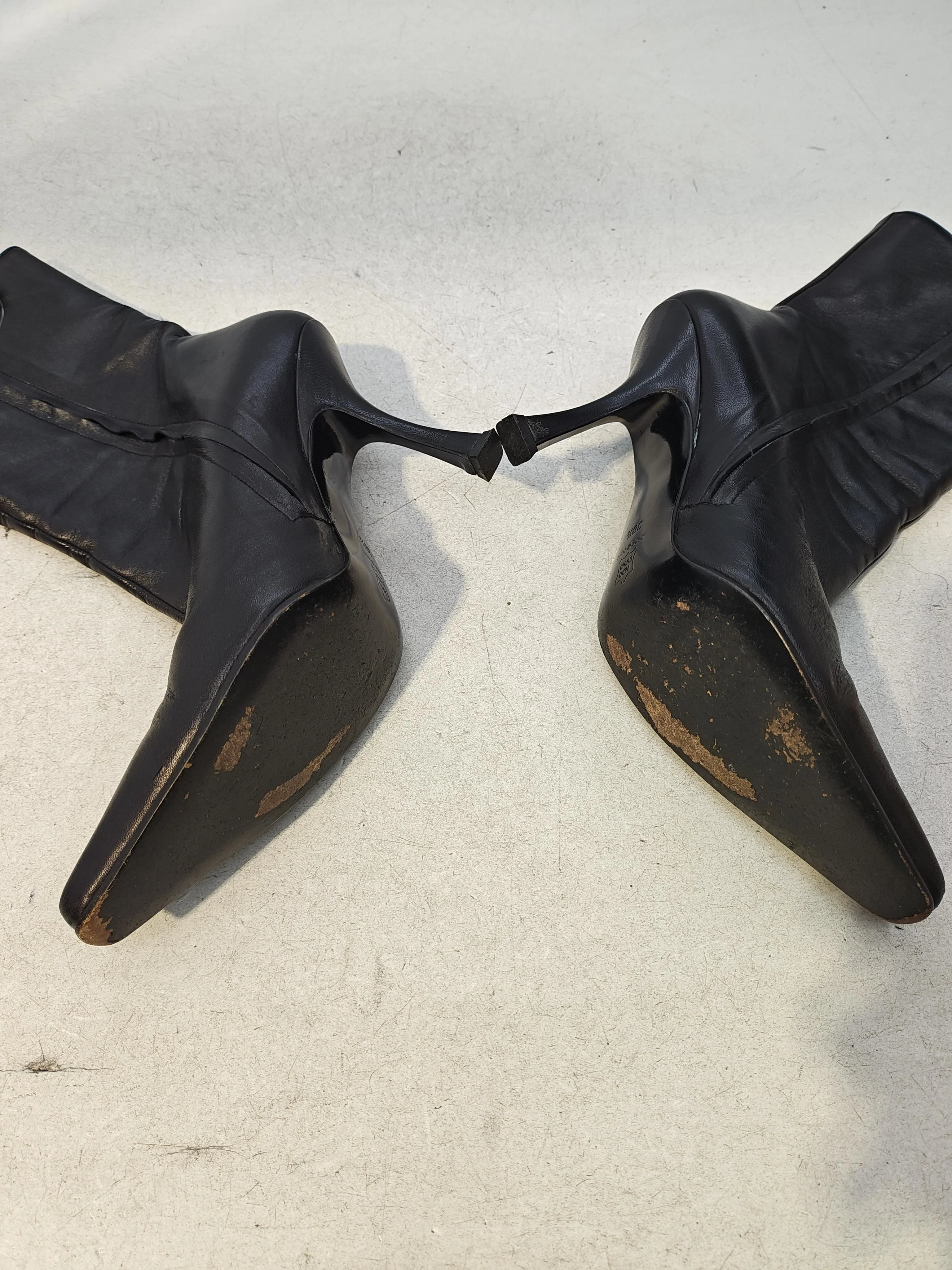 L.K. Bennett Women's Boots UK 5.5 Black 100% Leather Combat - Image 7
