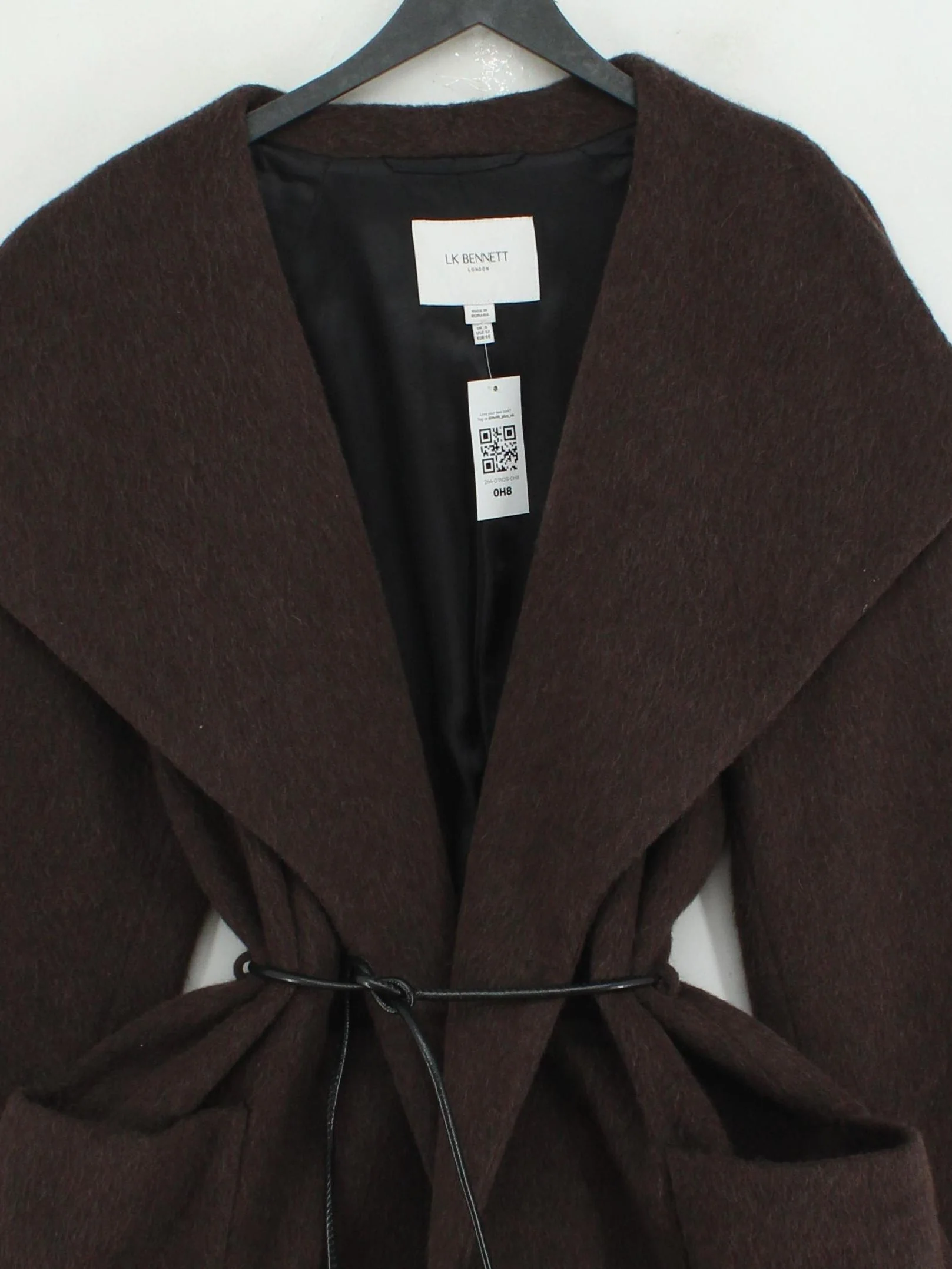 L.K. Bennett Women's Coat UK 16 Brown Wool - Image 3