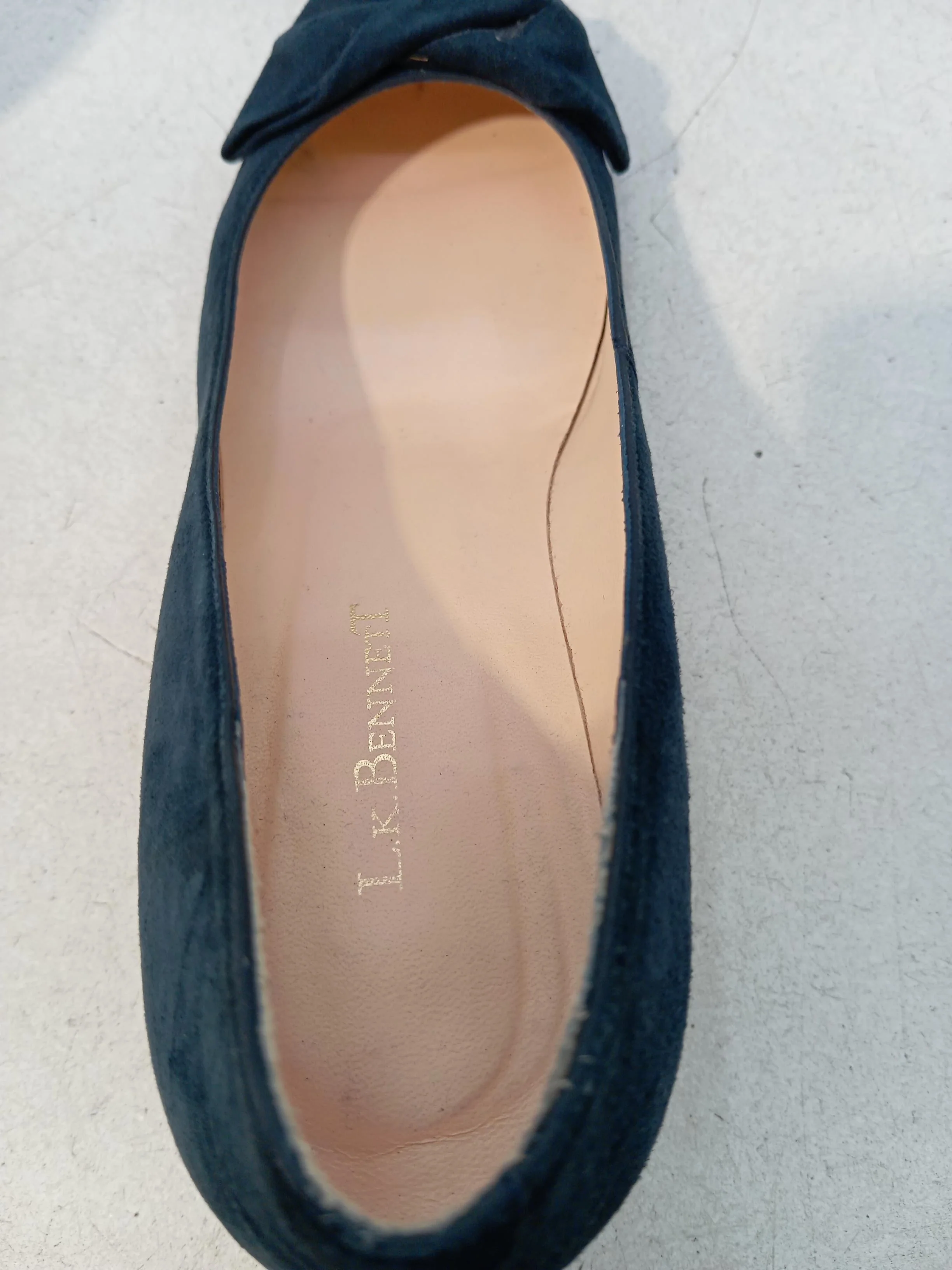 L.K. Bennett Women's Heels UK 4 Blue 100% Suede Court - Image 6