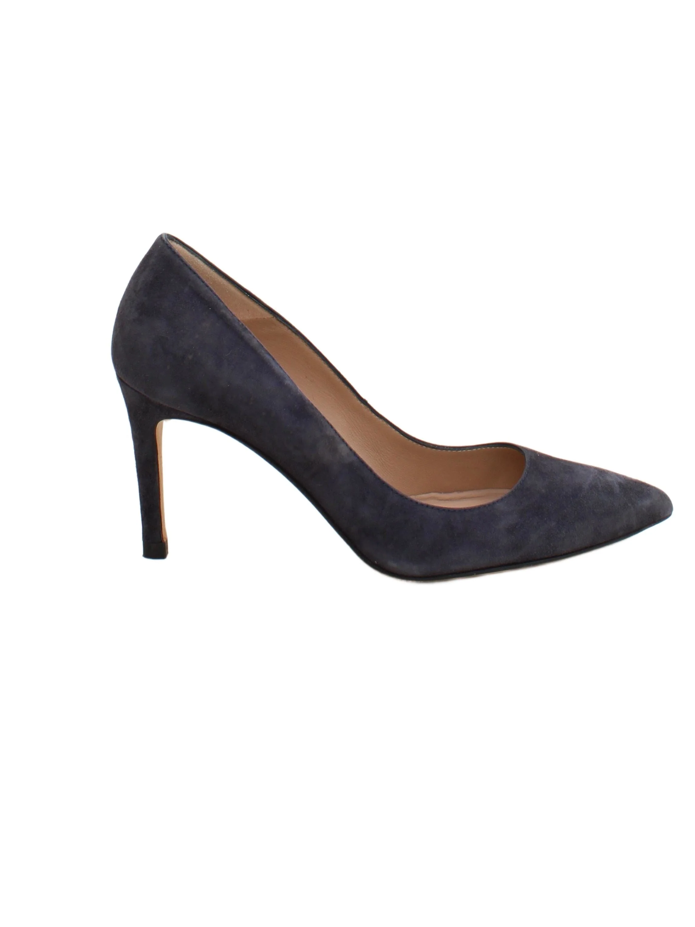 L.K. Bennett Women's Heels UK 4 Blue 100% Suede Court