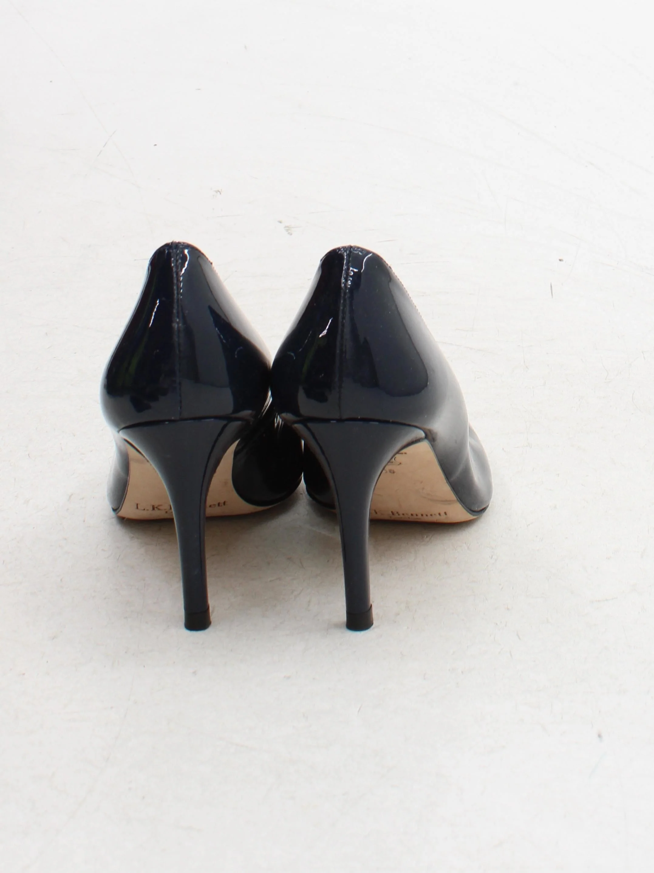 L.K. Bennett Women's Heels UK 5 Blue 100% Leather Court - Image 3