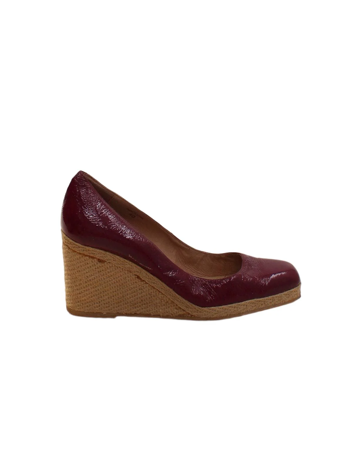 L.K. Bennett Women's Heels UK 6.5 Red 100% Leather Espadrille